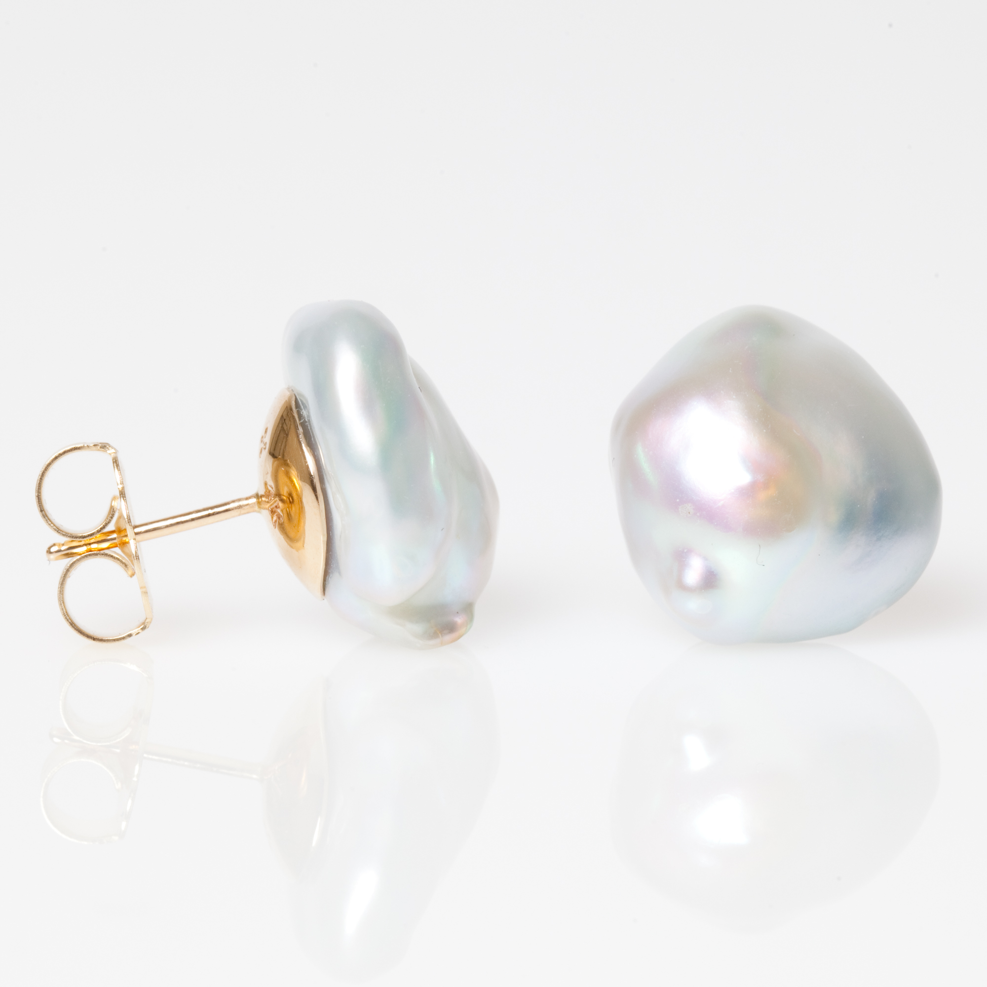 Large White Baroque Pearl Earrings Gump's