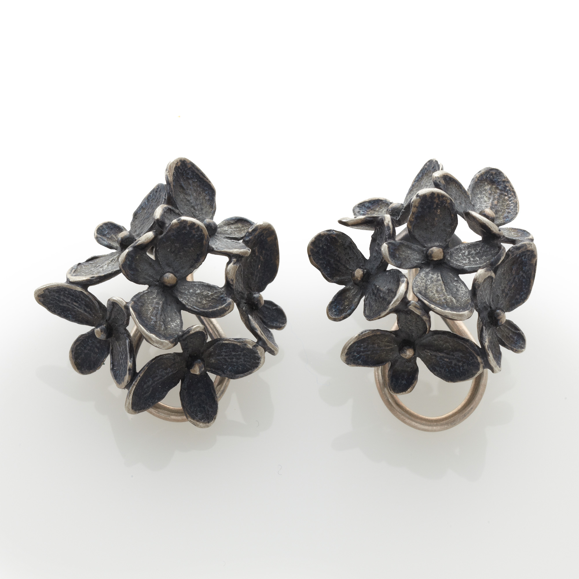 John Iversen Six Part Hydrangea Earrings, Silver  Gump39;s