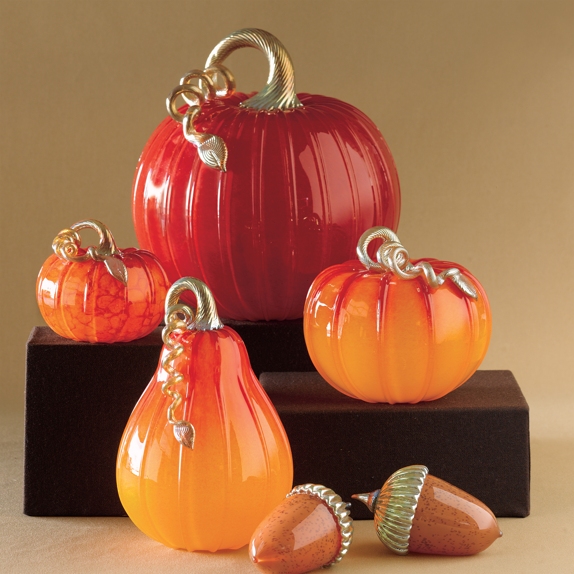 Cohn-Stone Handblown Glass Pumpkin Collection | Gump's