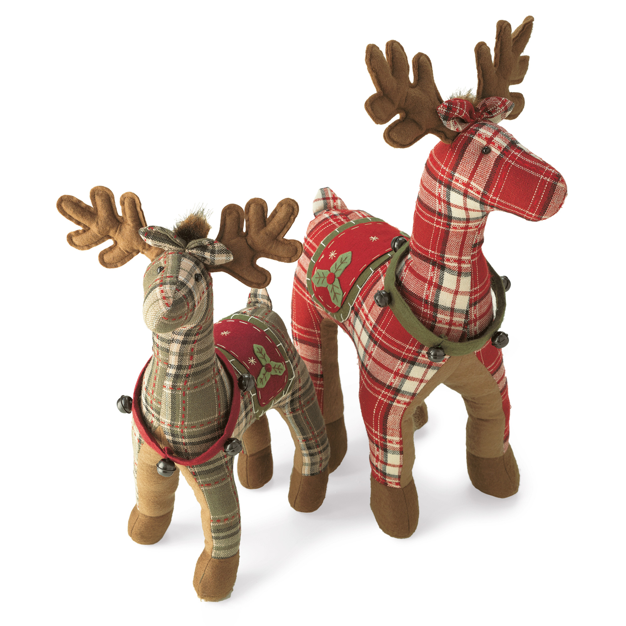 plaid stuffed reindeer