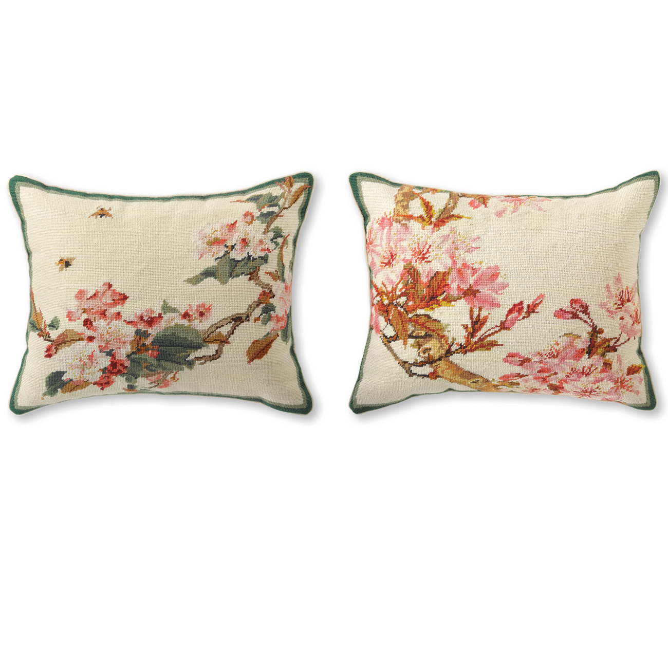 Cherry Blossom Needlepoint Pillows Gump's