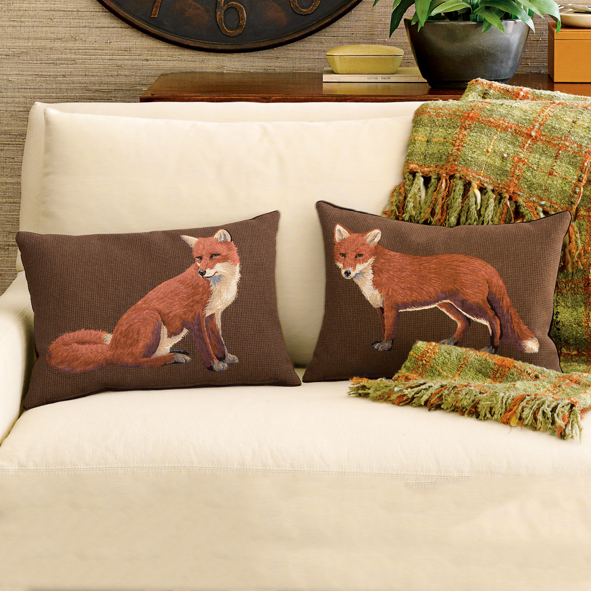 plow and hearth fox pillow