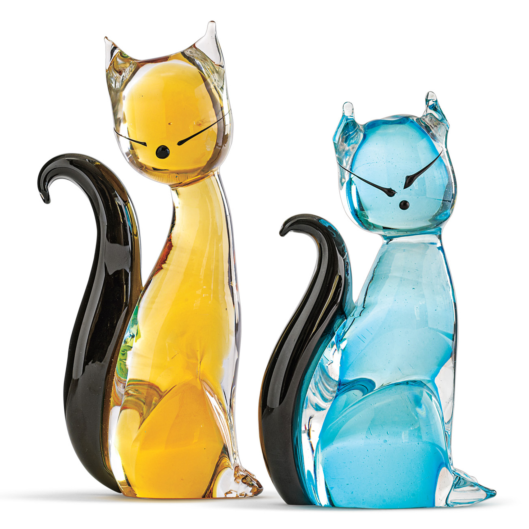 murano art glass cat