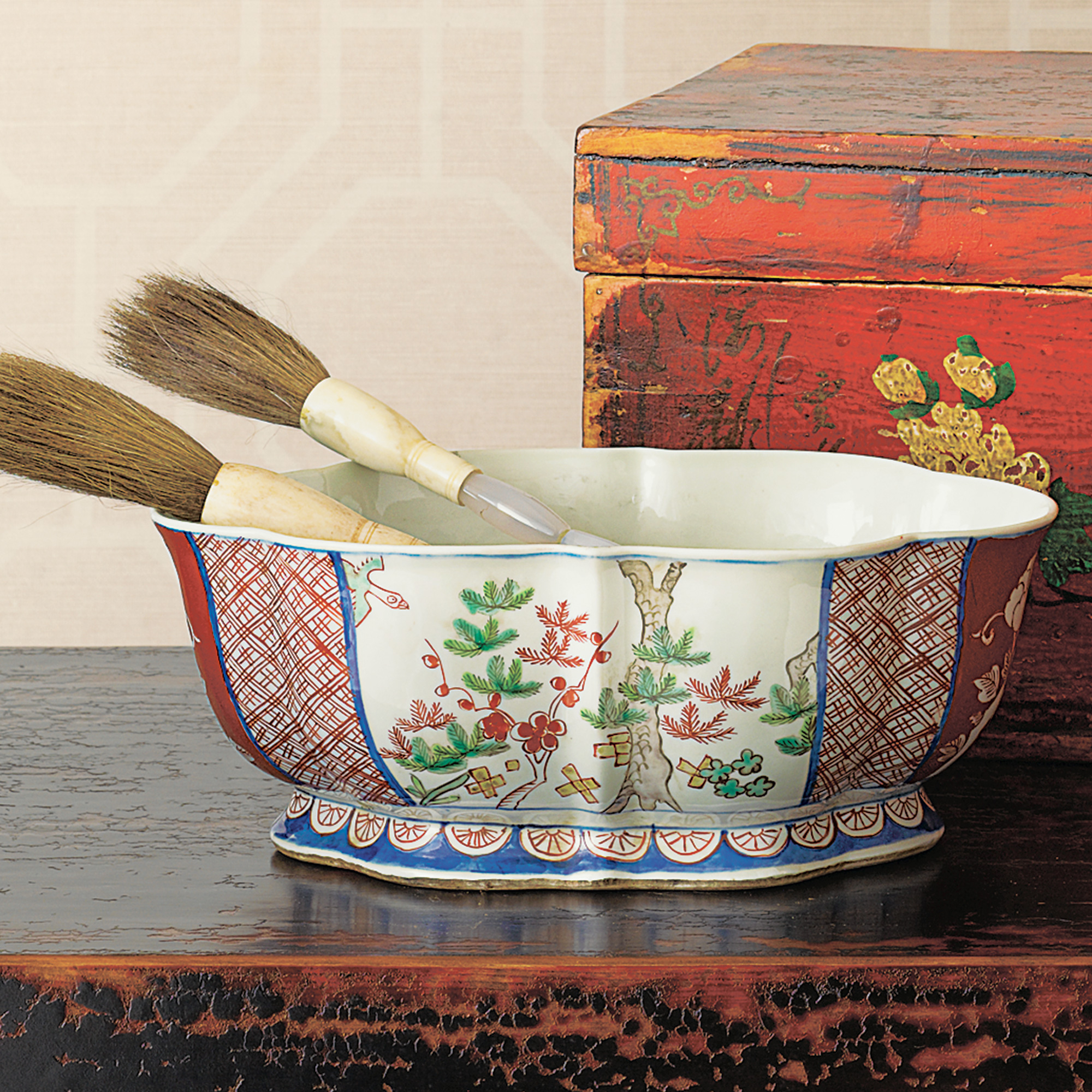 Imari Scalloped Bowl Gump's