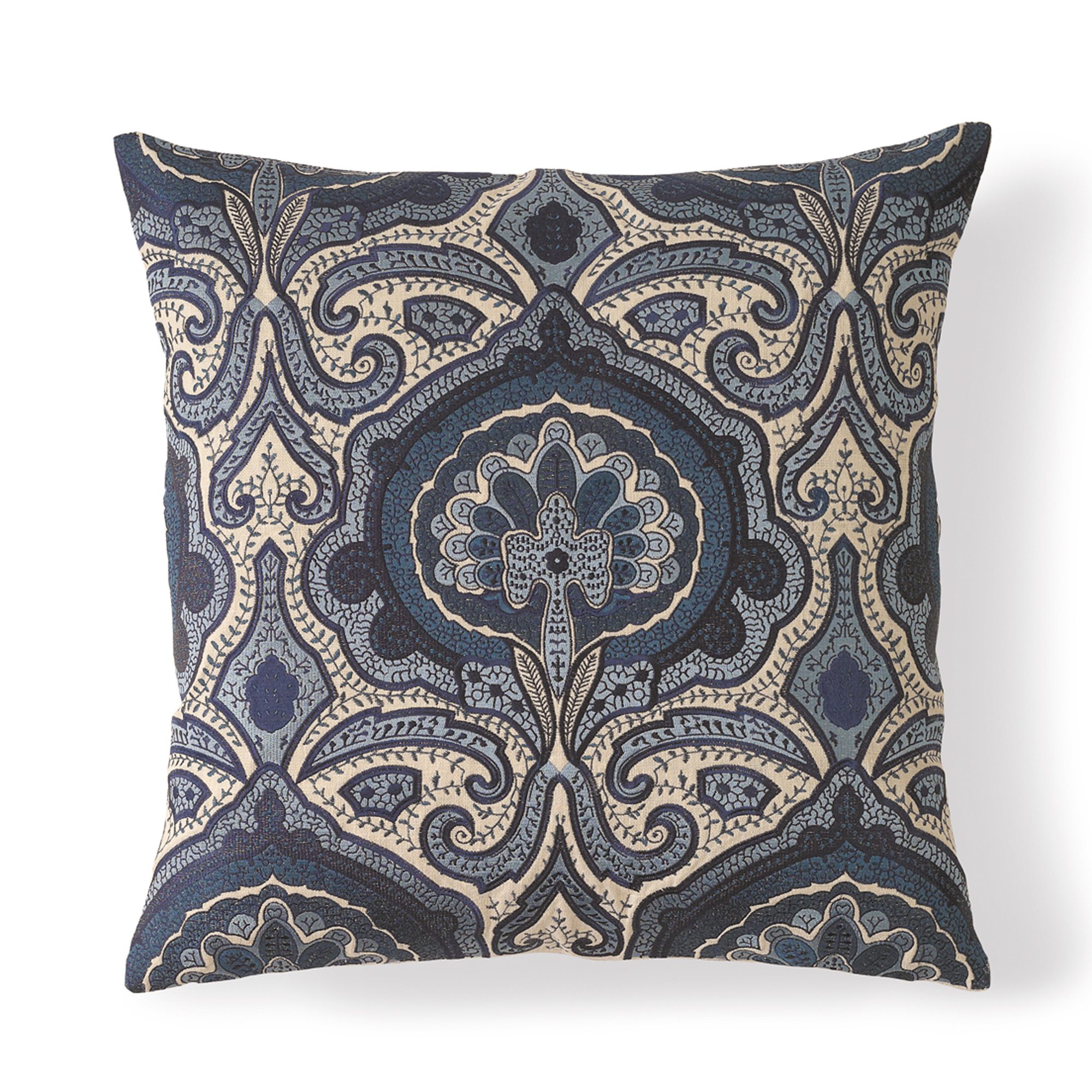 Embroidered Medallion Square Pillow Gump's