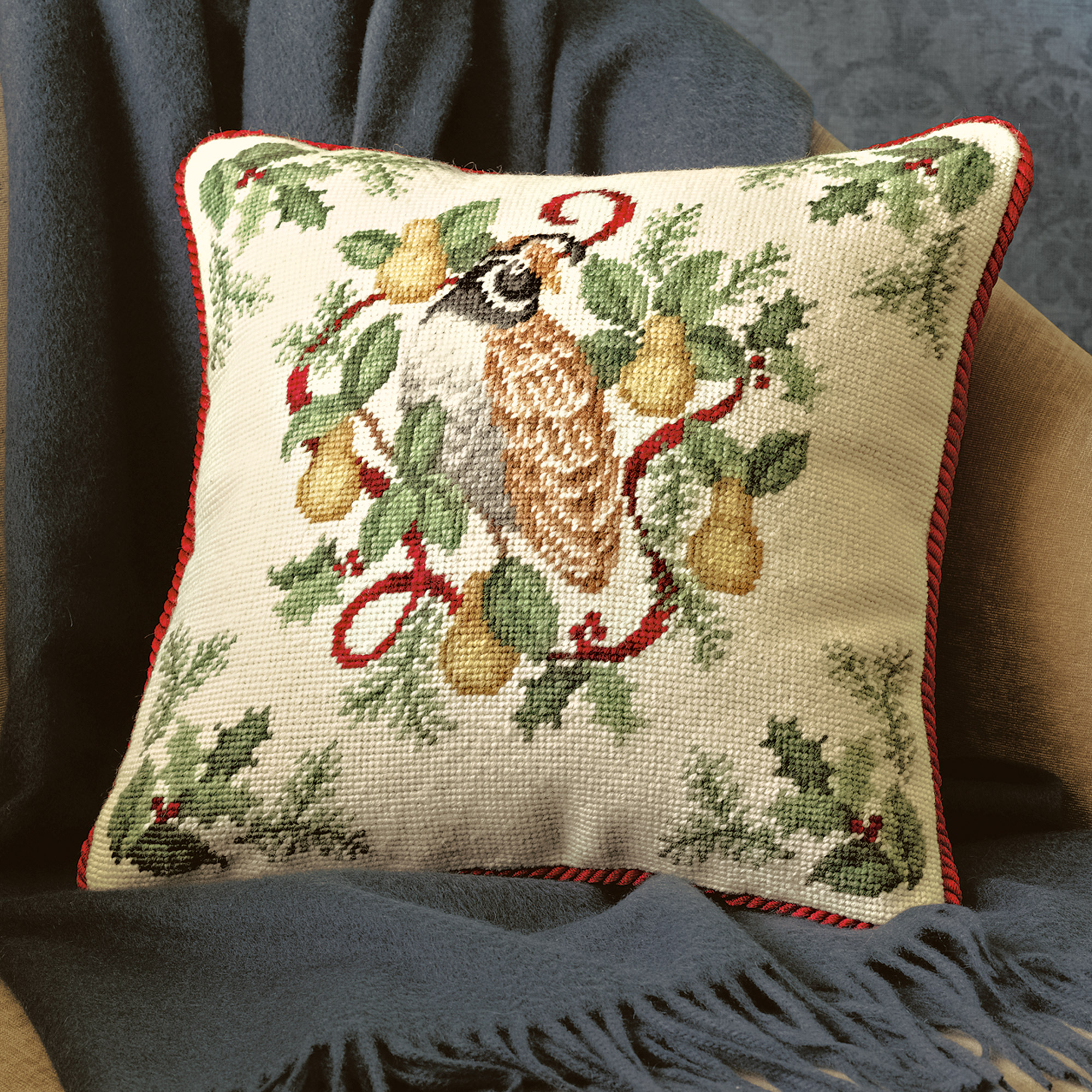 partridge in a pear tree pillow