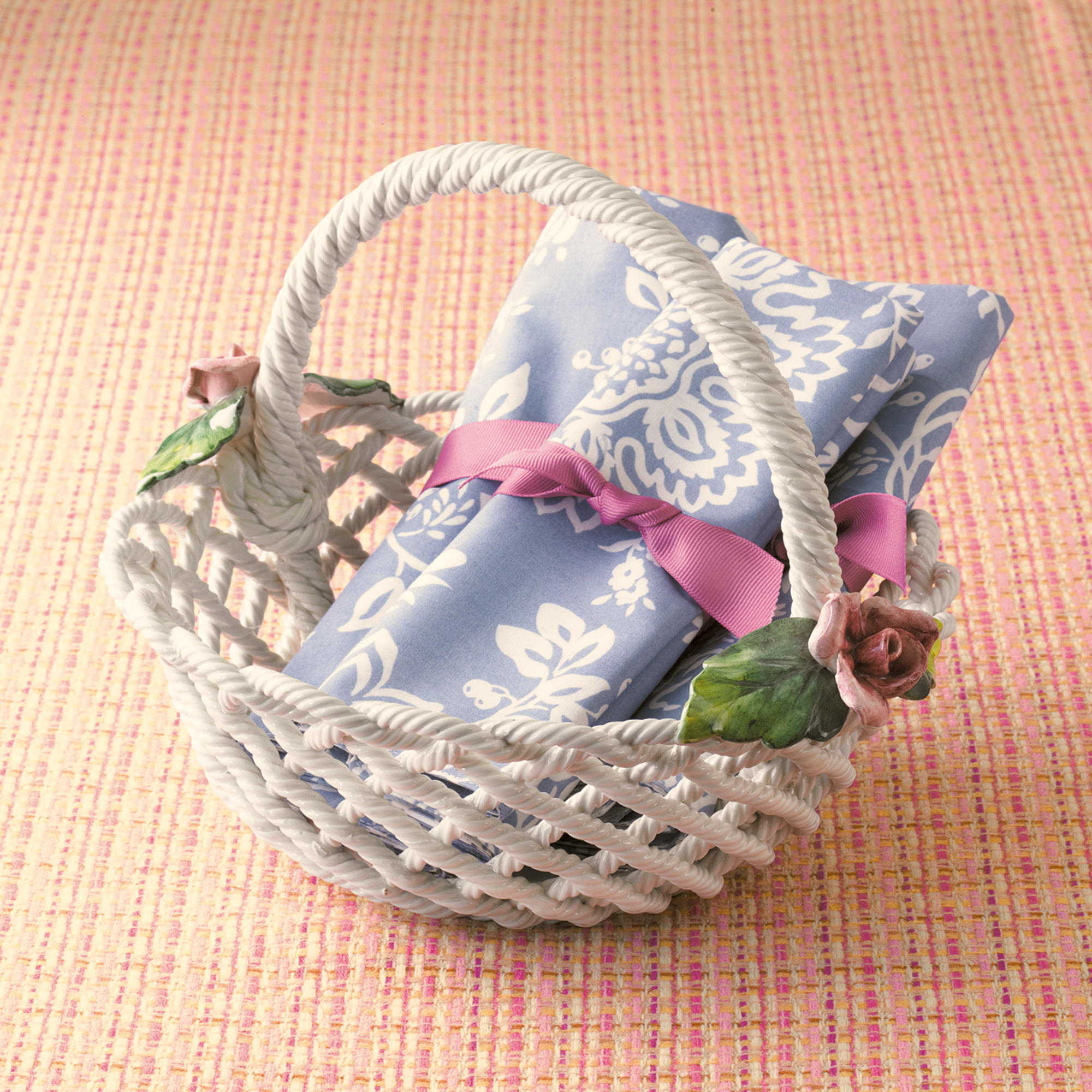 Italian Woven Ceramic Basket Gump's