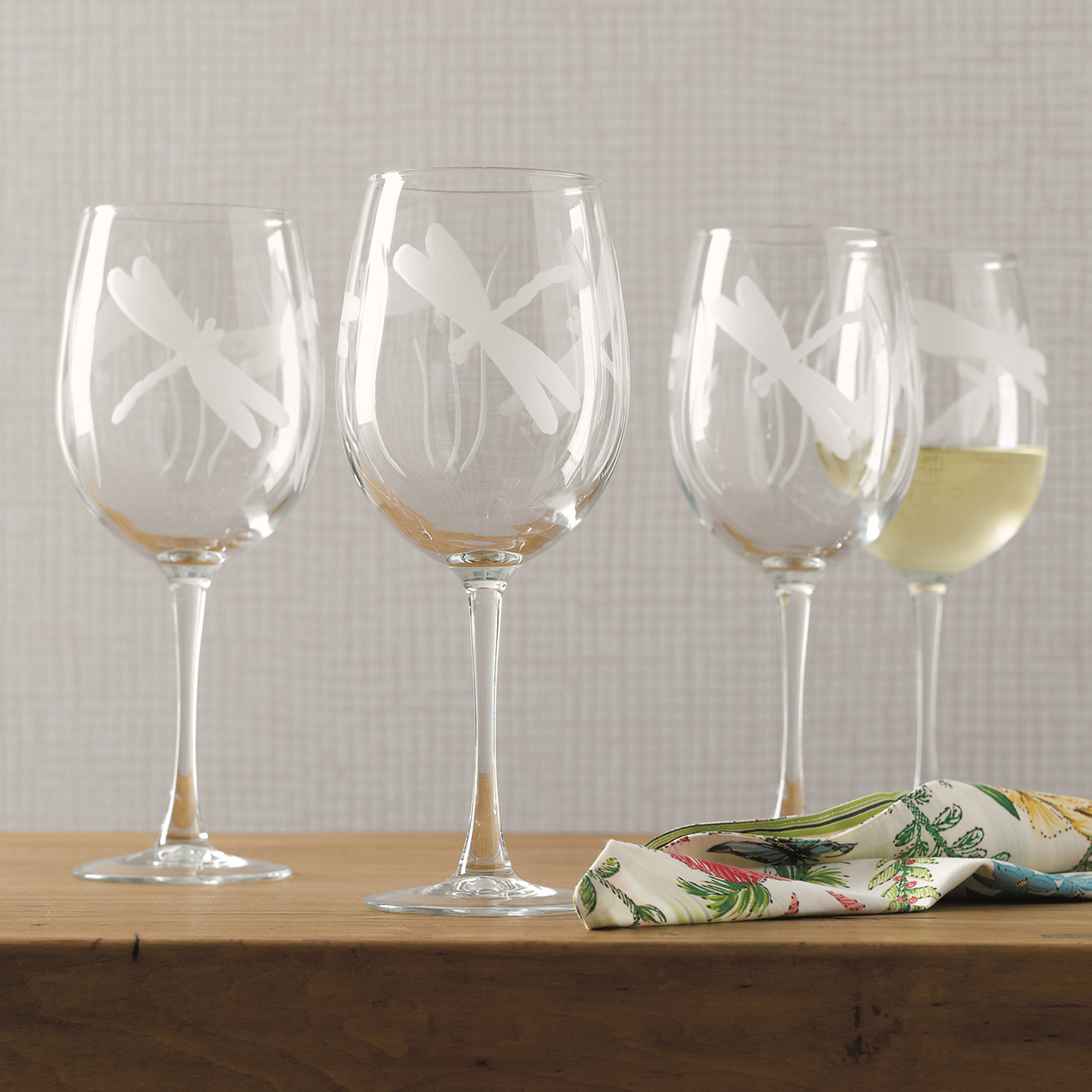 Dragonfly Wine Glasses Gump's