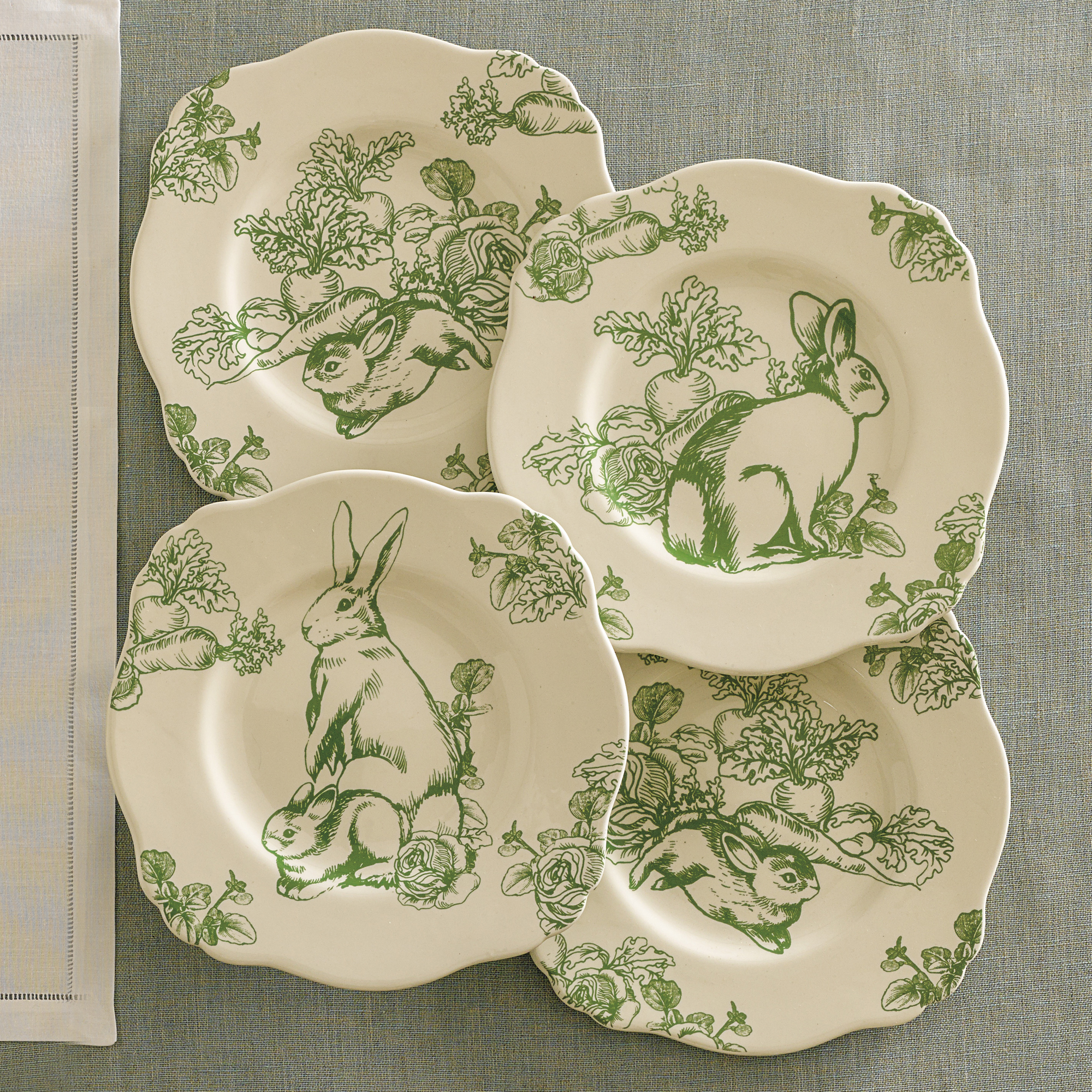 Garden Rabbit Plates, Set of 4 Gump's