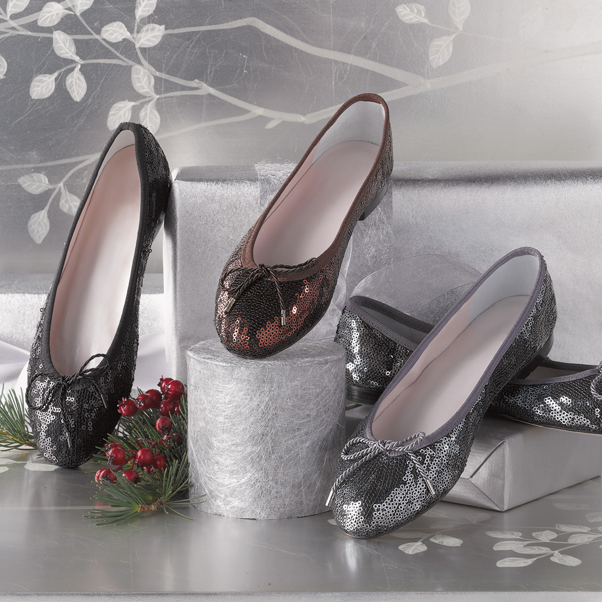 Paul Mayer Paillette Ballet Flats