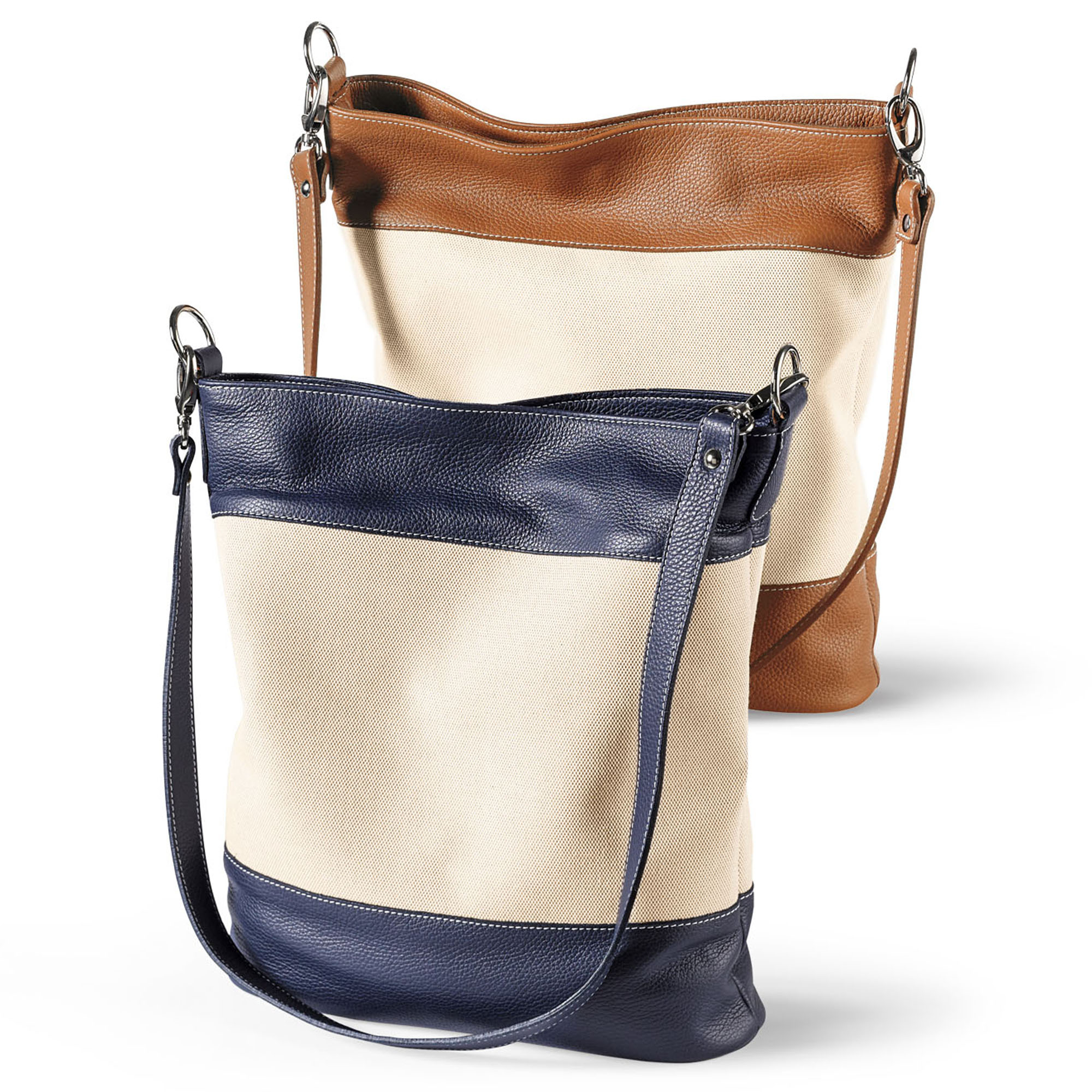 Canvas & Leather Hobo Bag Gump's