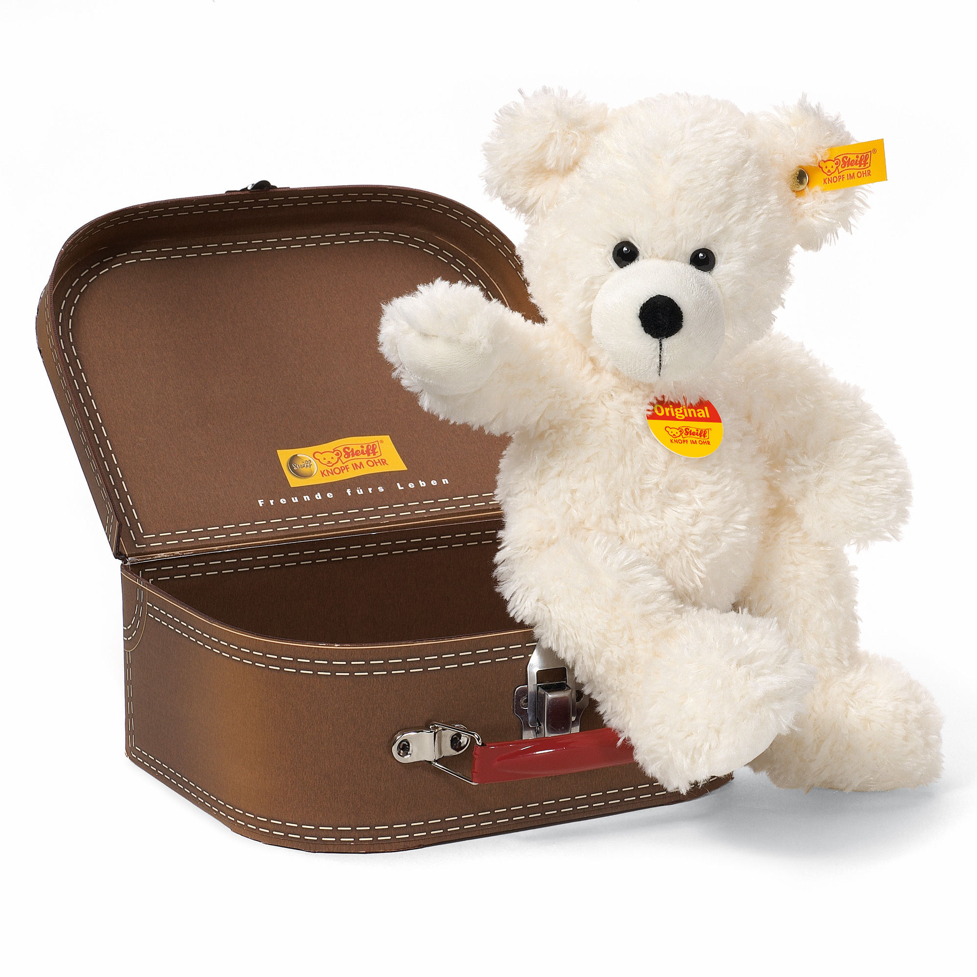 steiff bear with suitcase