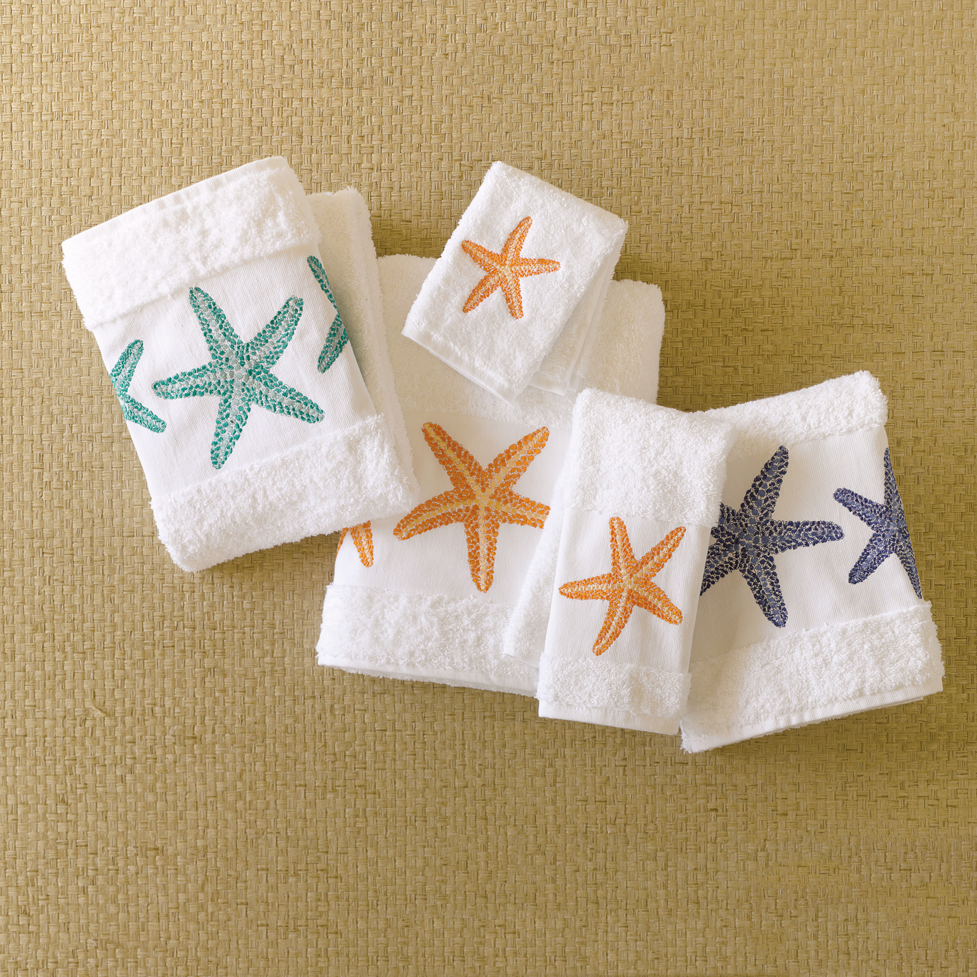 Embroidered Starfish Towels Gump's