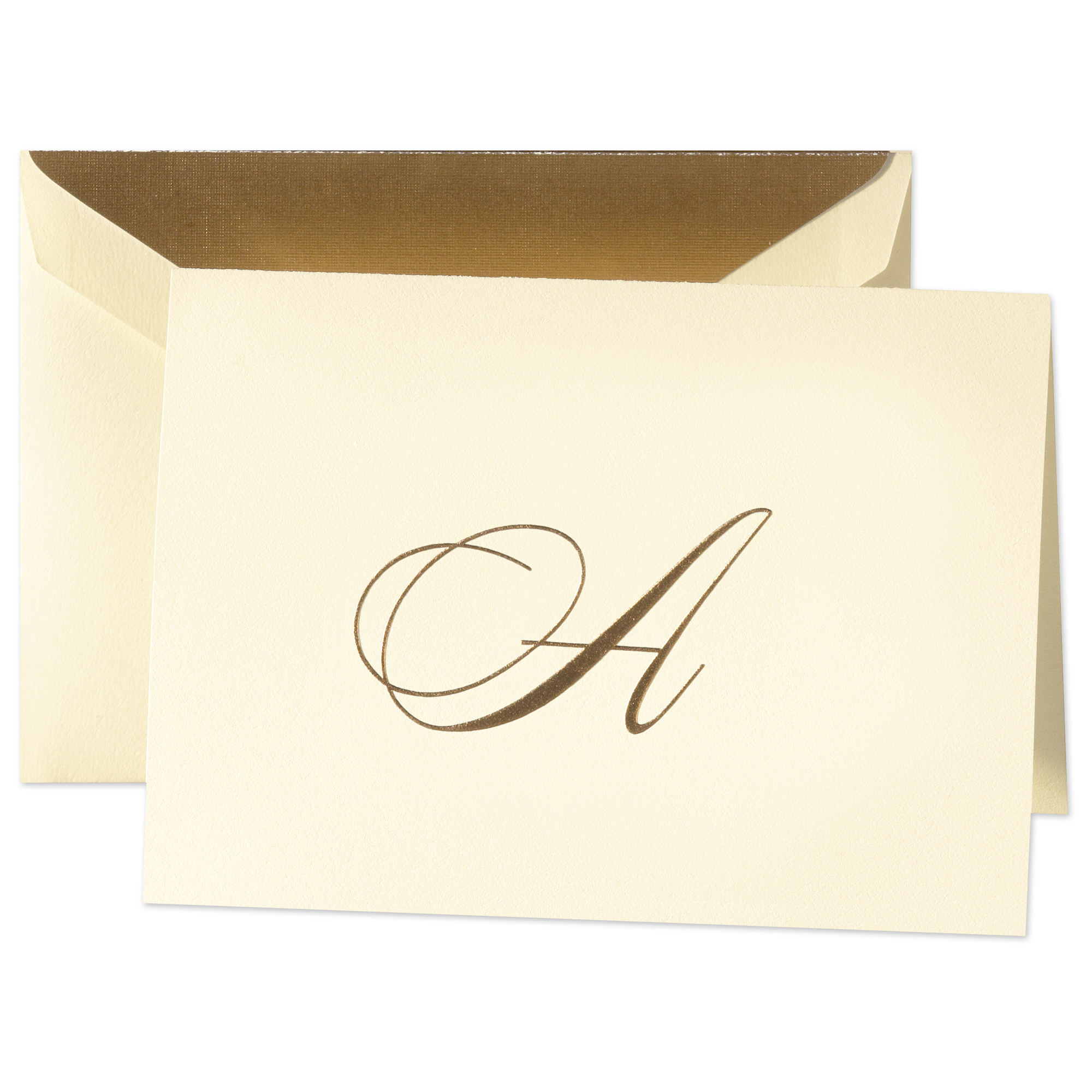 Crane & Co. Engraved Gold Initial Notecards Gump's