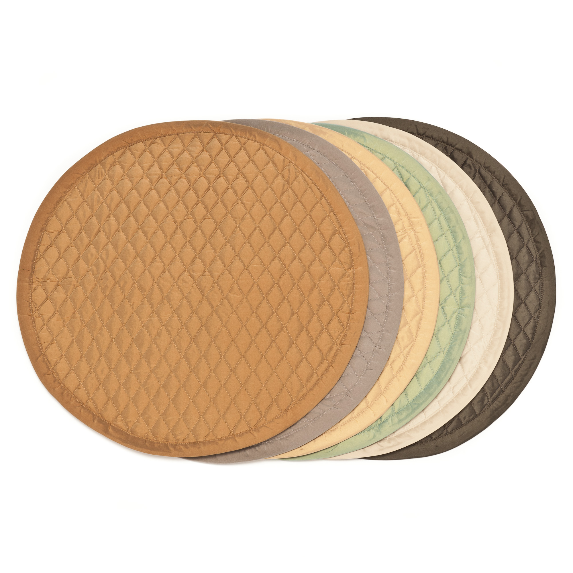 Ann Gish Round Quilted Taffeta Placemats Gump's