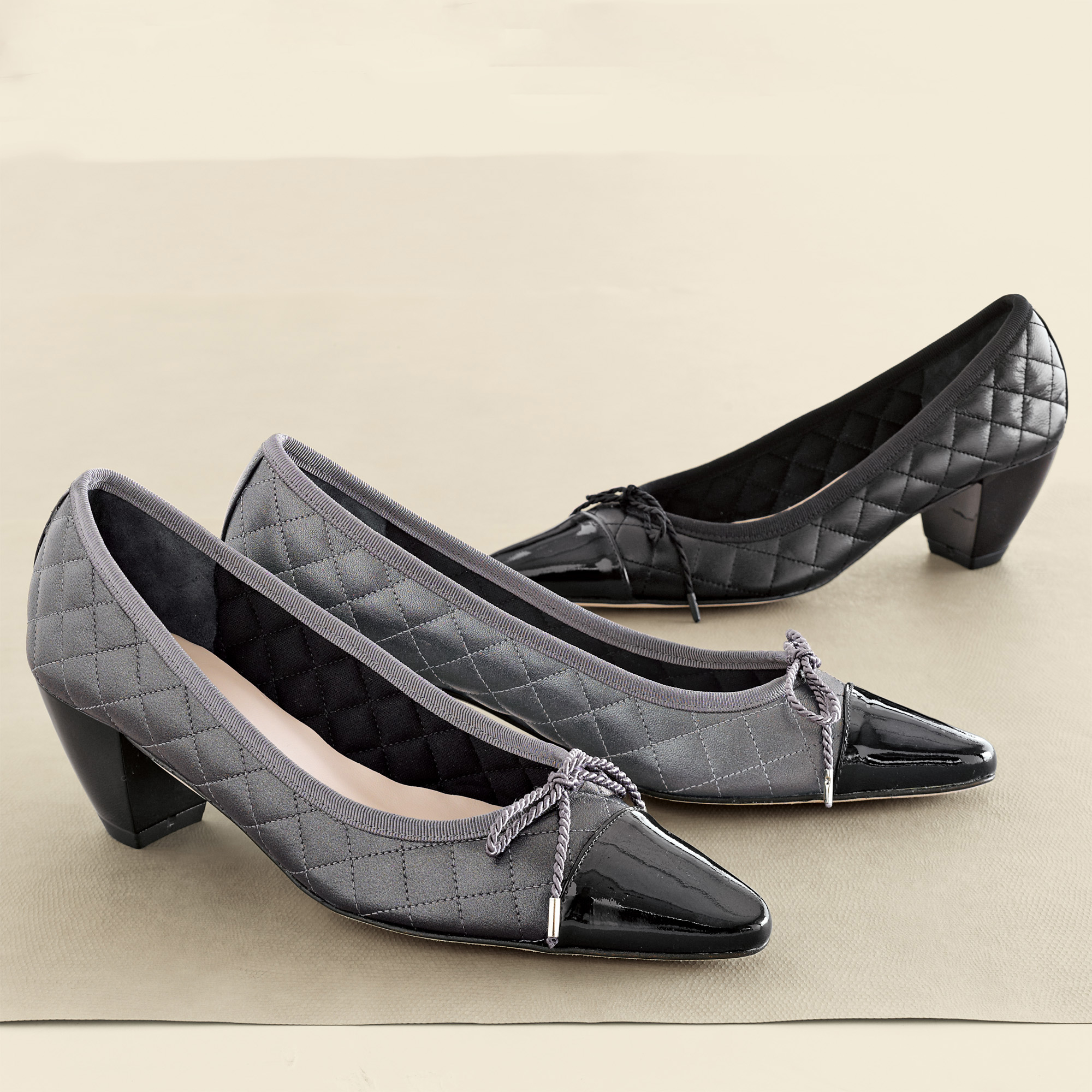 Paul Mayer Quilted Pointy Toe Pumps