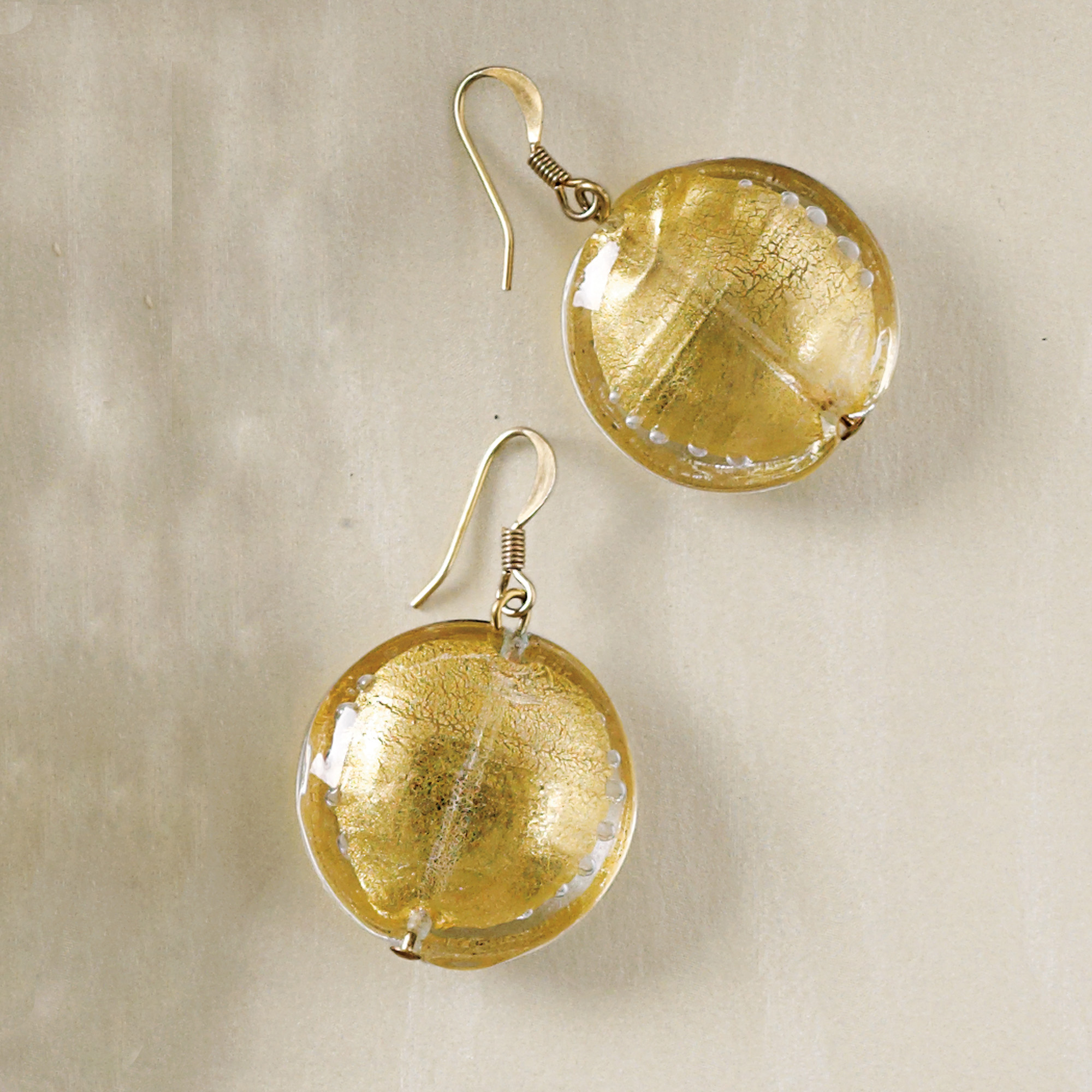 Murano Gold Foil Disc Earrings Gump's