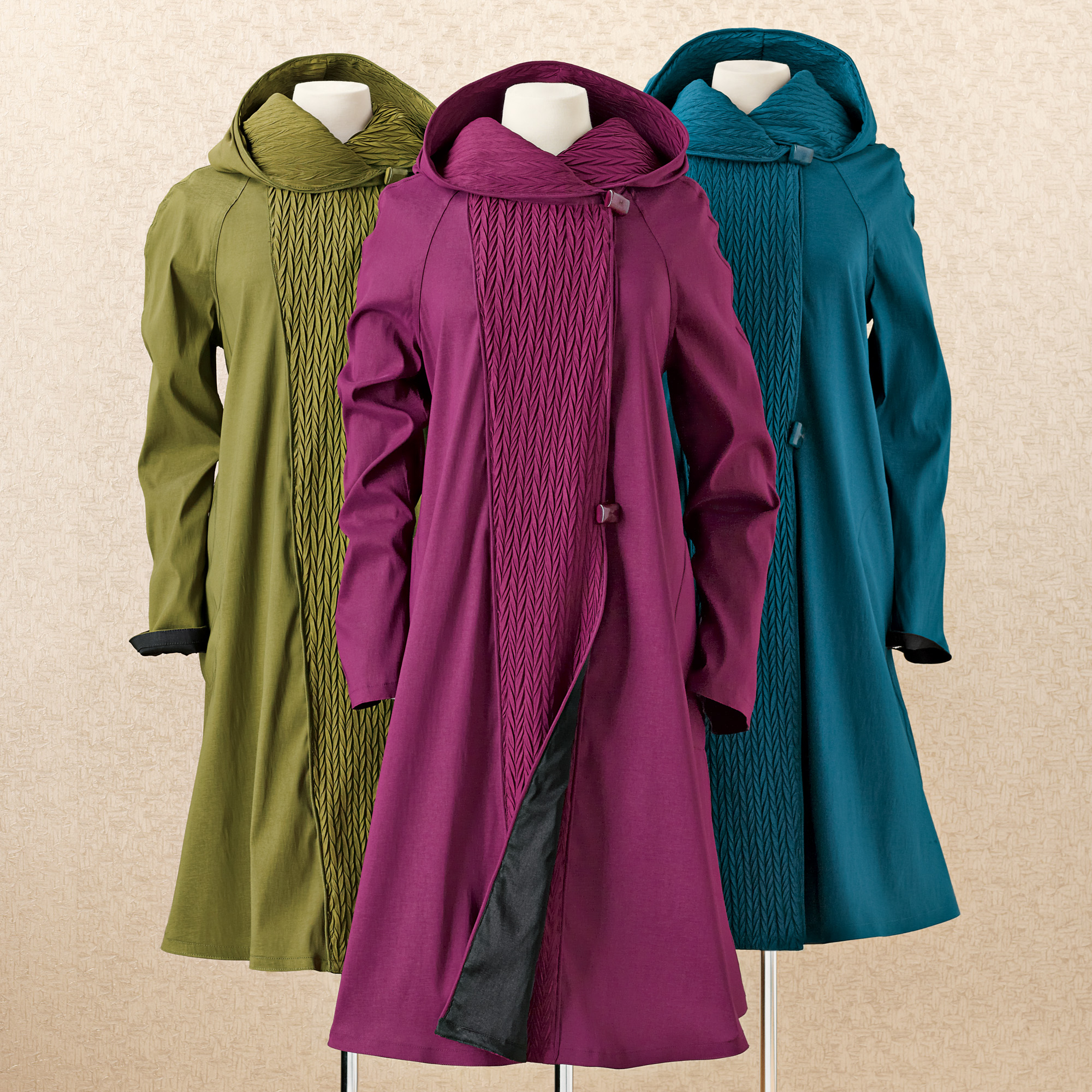 Reversible Pleated Lapel Raincoat Gump's