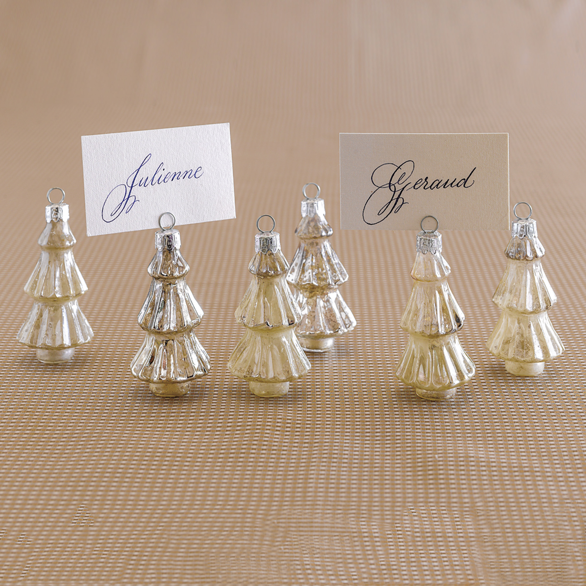Mercury Glass Tree Placecard Holders Gump's