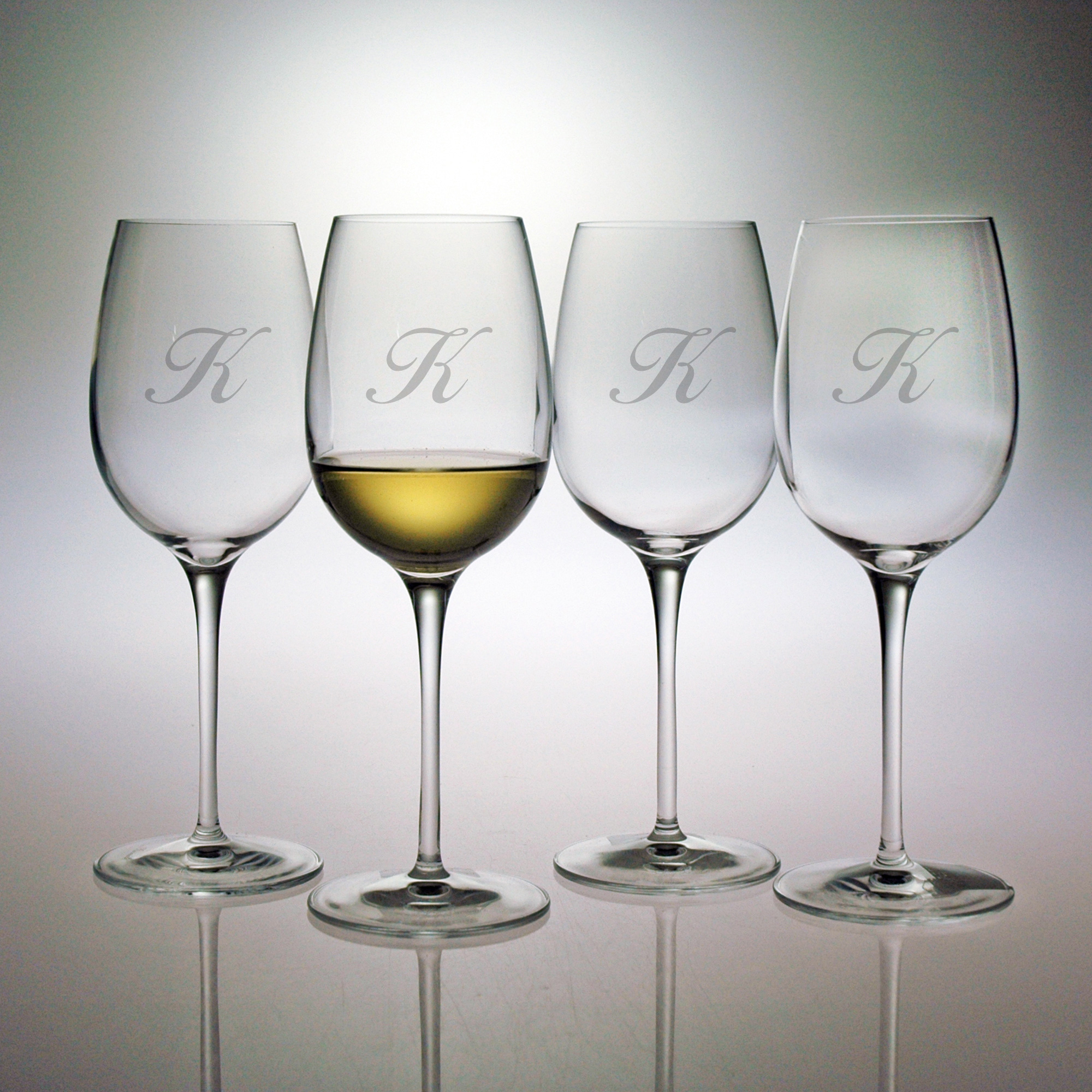 Personalized Chardonnay Wine Glasses, Set of 4 Gump's