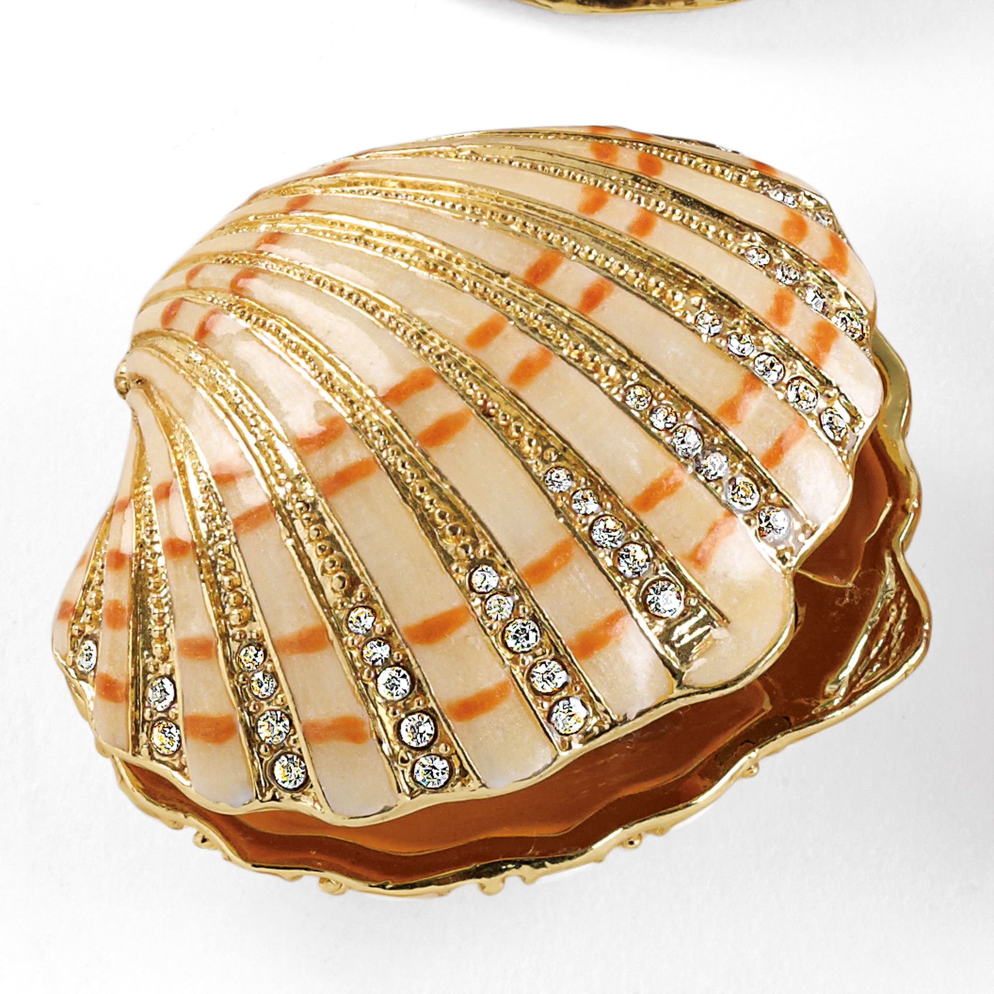 Bejeweled Clam Shell Box Gump's