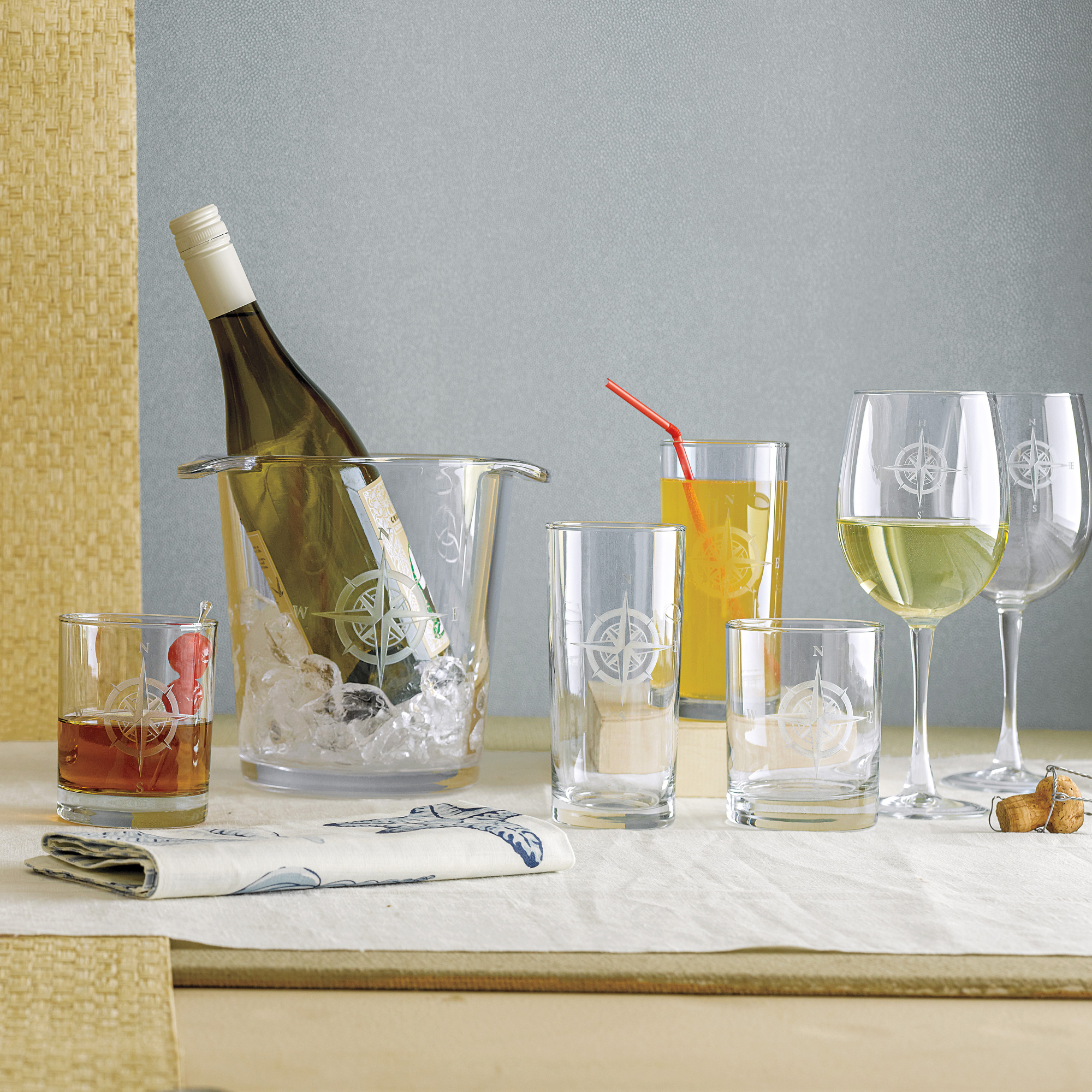 Compass Rose Barware Gump's