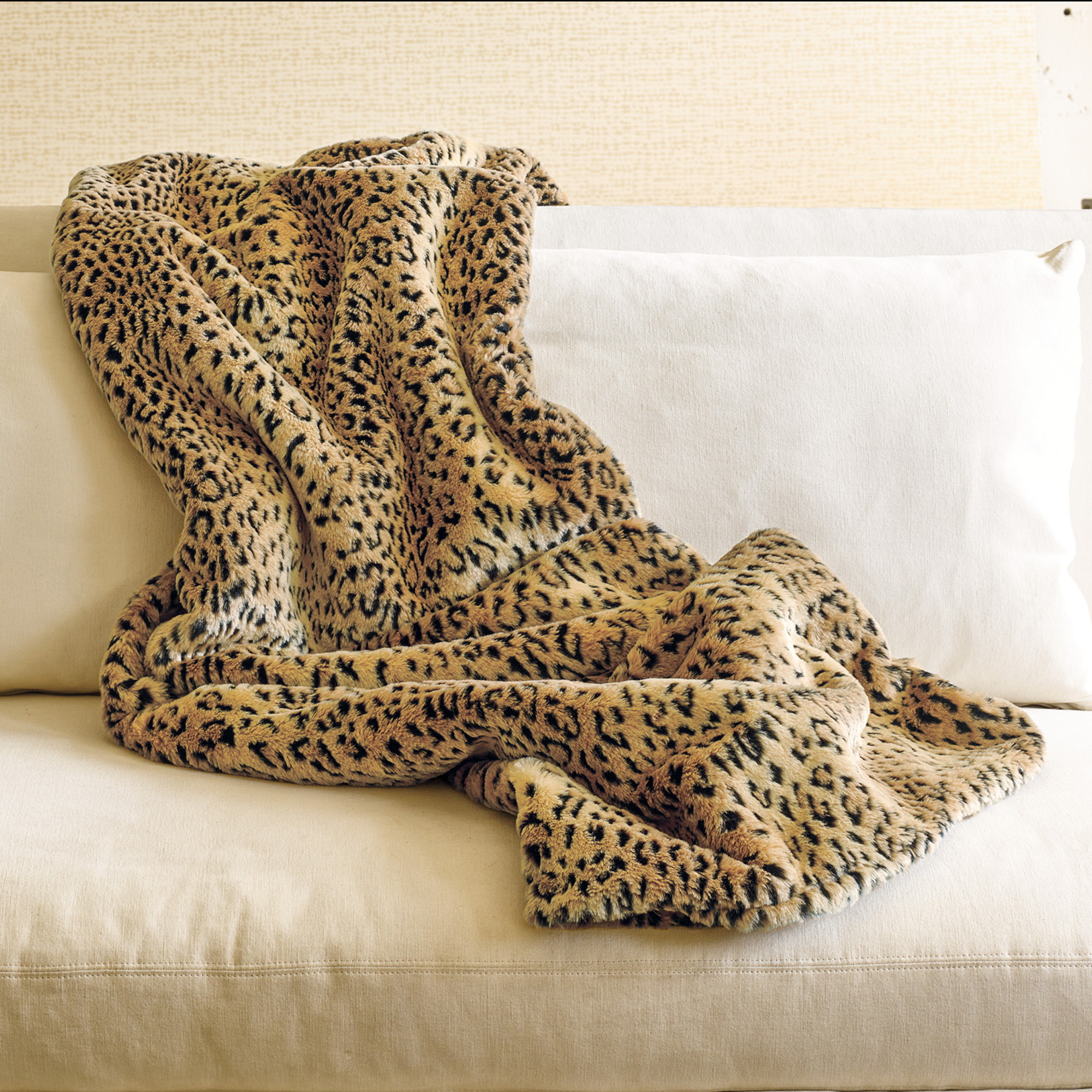 Faux Leopard Throw Gump's