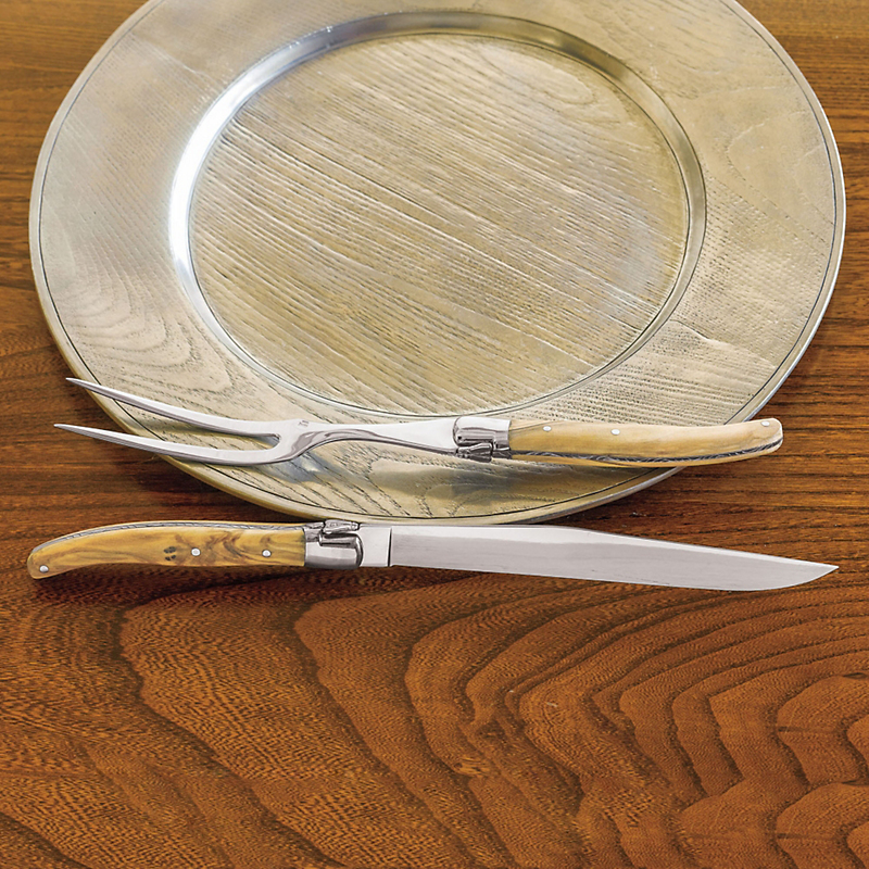 Laguiole Olivewood Carving Knife & Fork Laguiole Olivewood Carving Knife & Fork
