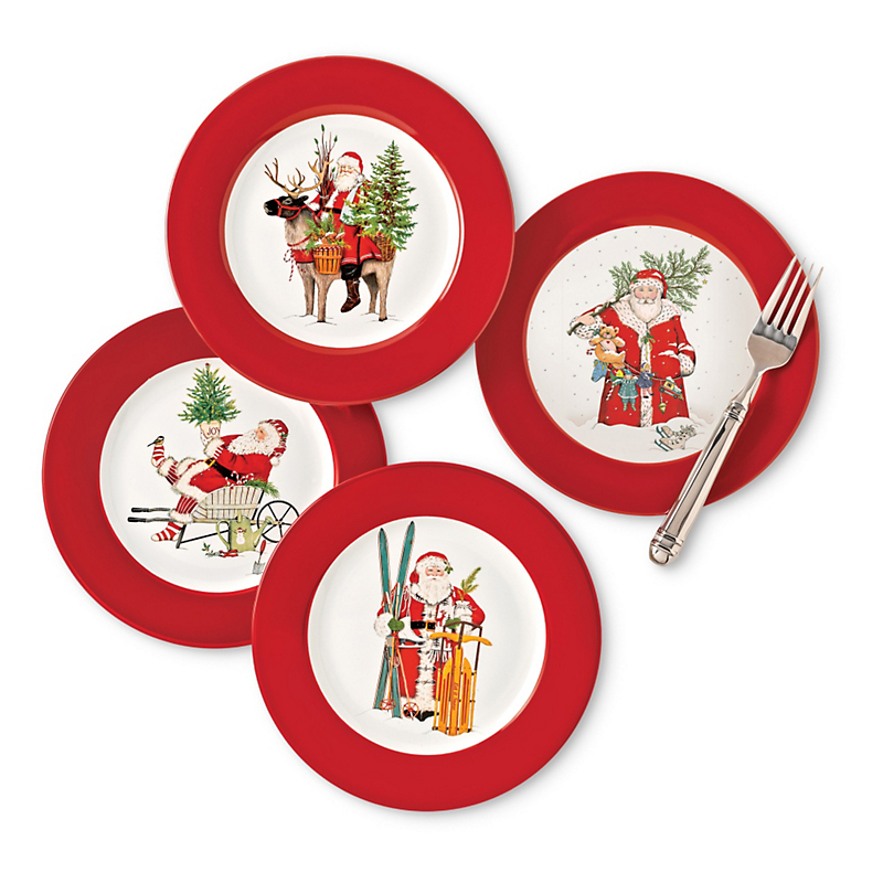 Santa Dessert Plates