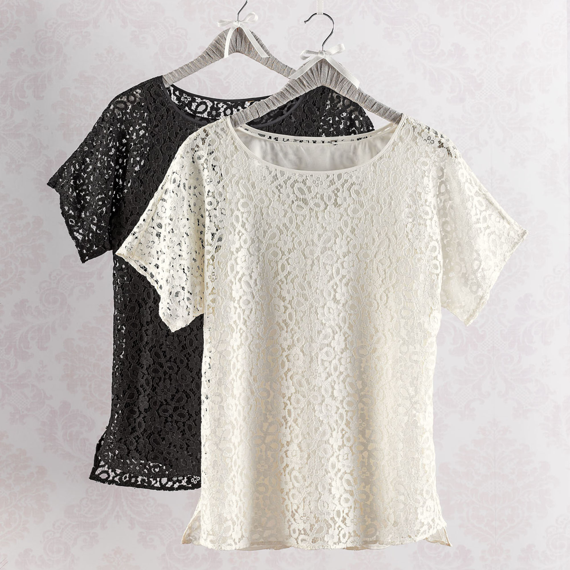lace short sleeve top