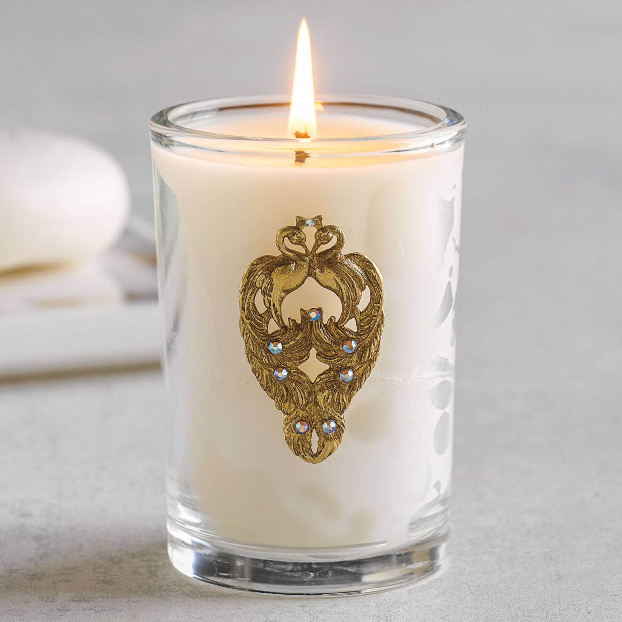 Swarovski Crystal Peacock Candle Gump's