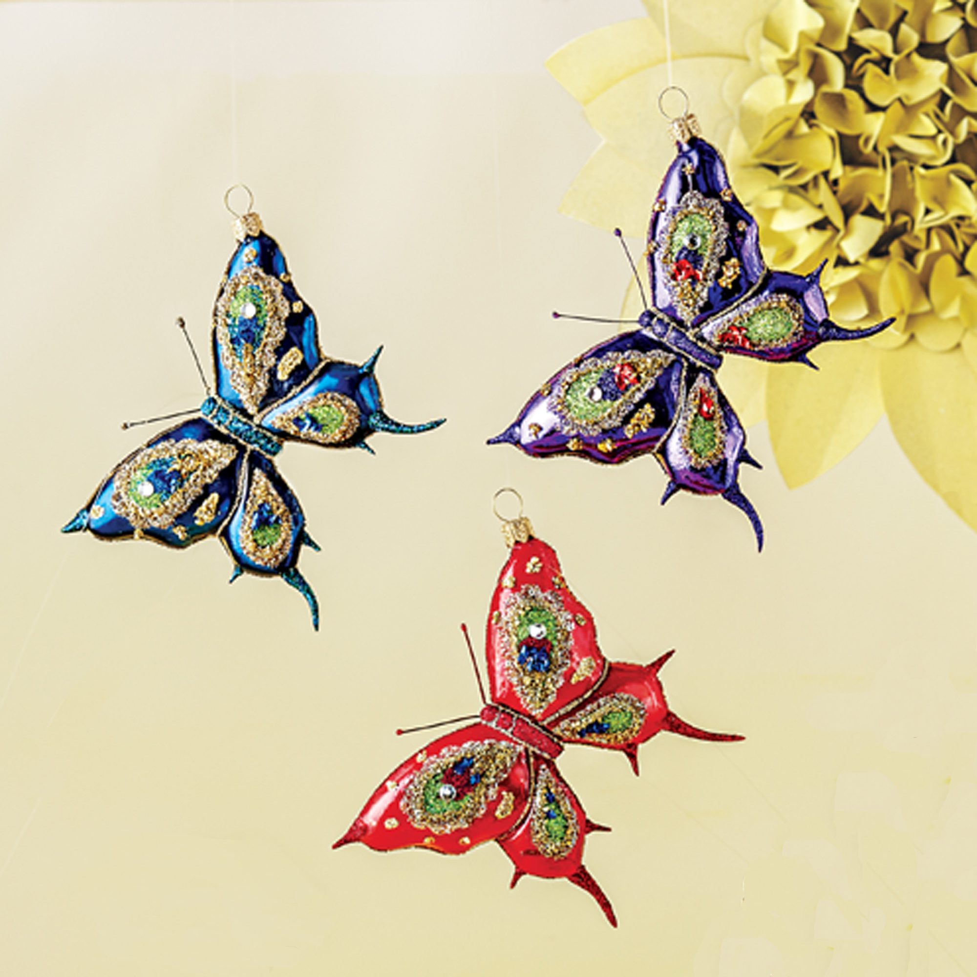 Royal Butterfly Ornaments Gumps