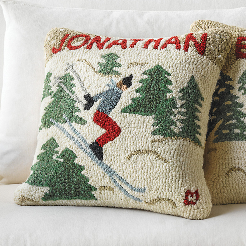 Personalized Ski Jumper Pillow