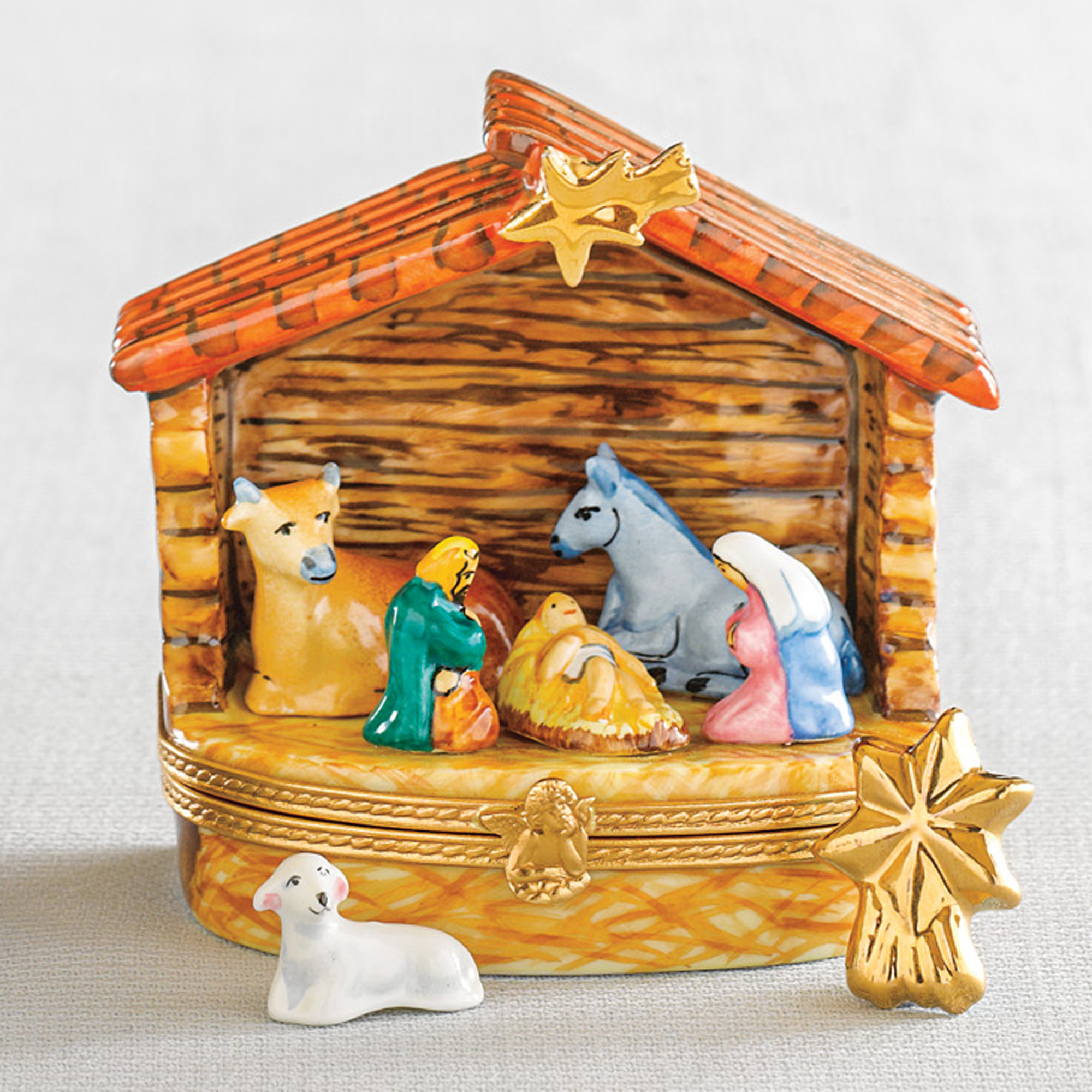 Limoges Nativity Scene With Star & Lamb Gump's
