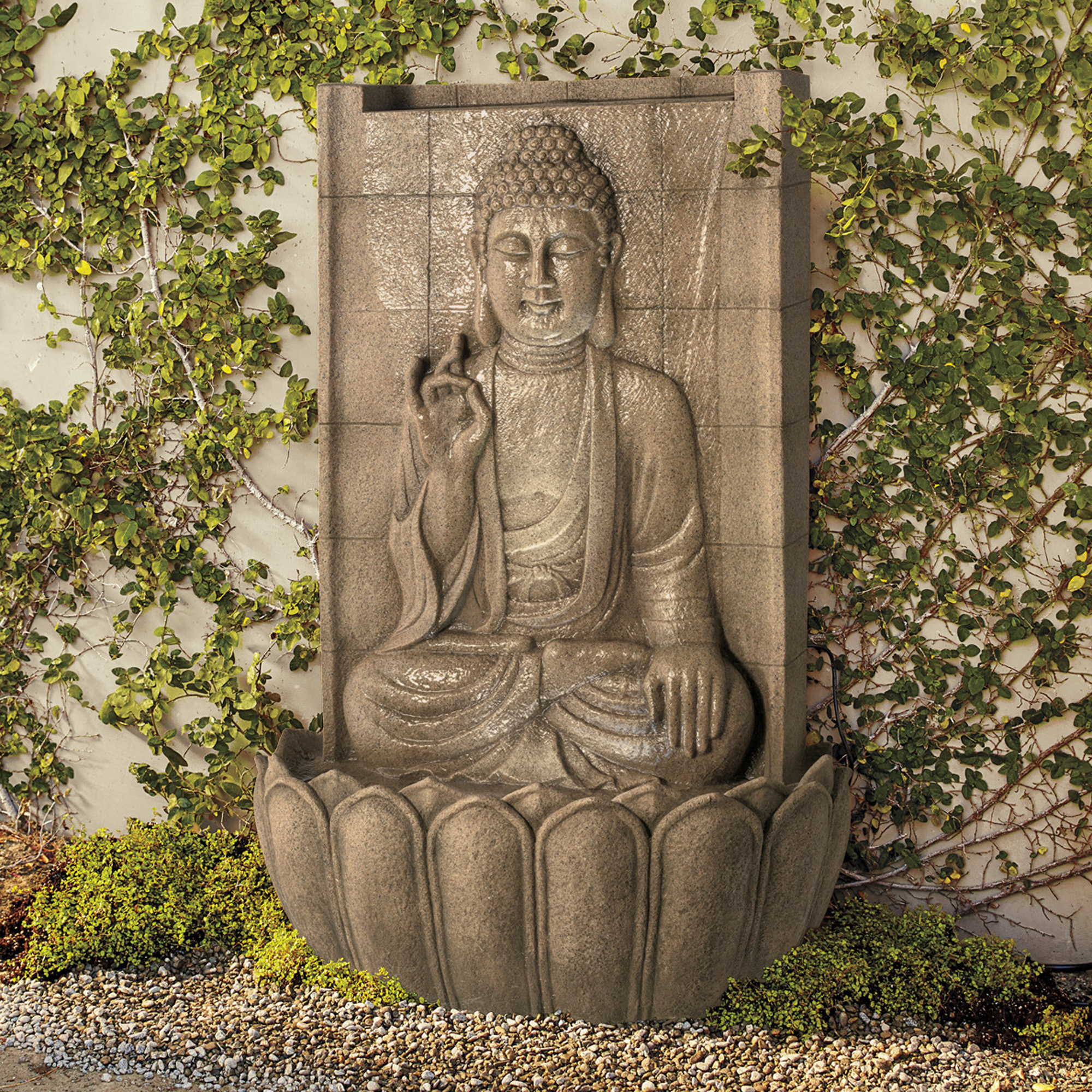 Buddha Fountain With Light Gump's