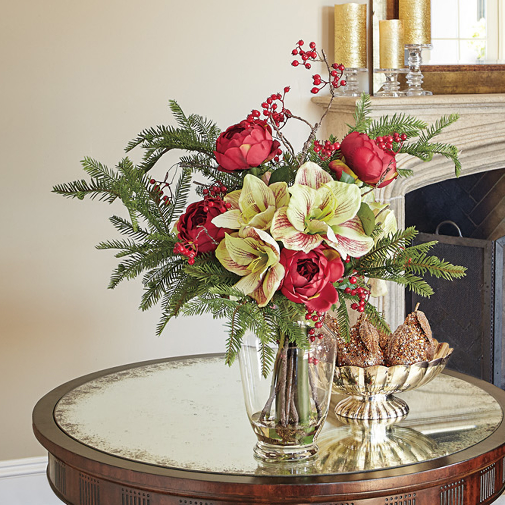 Grand Amaryllis & Pine Arrangement Gump's