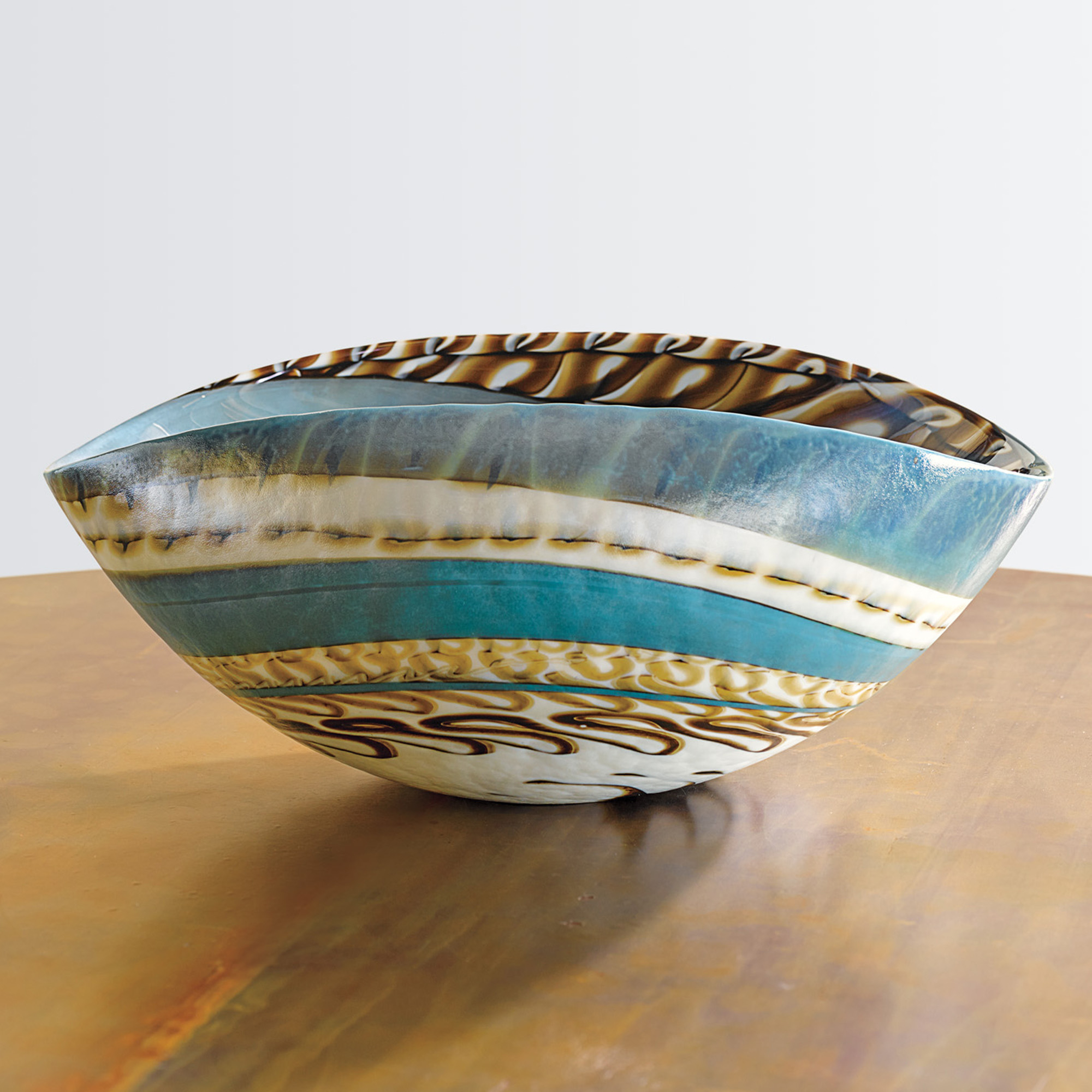 Murano Turquoise Shell Bowl Gump's