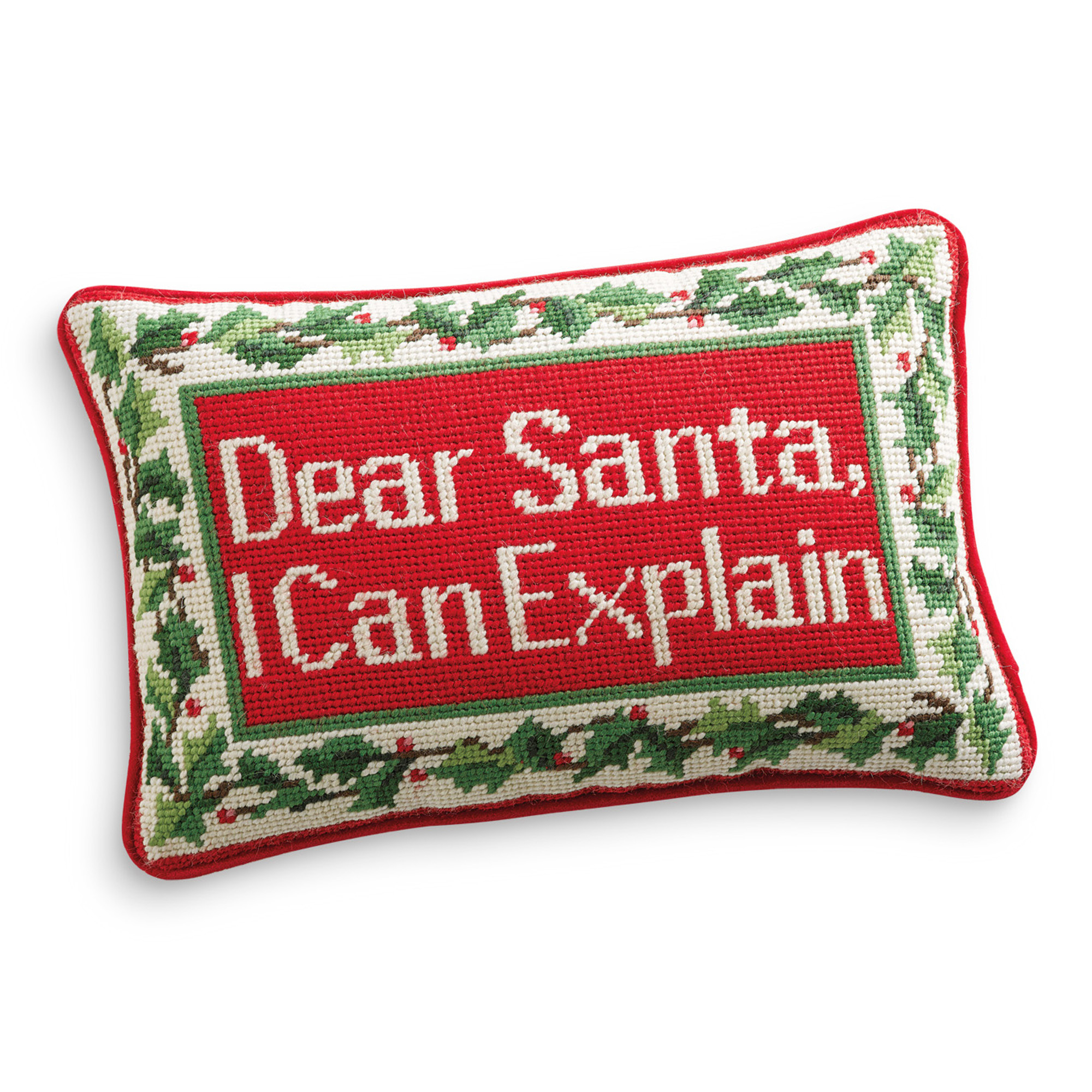 Dear Santa Needlepoint Pillow Gump's