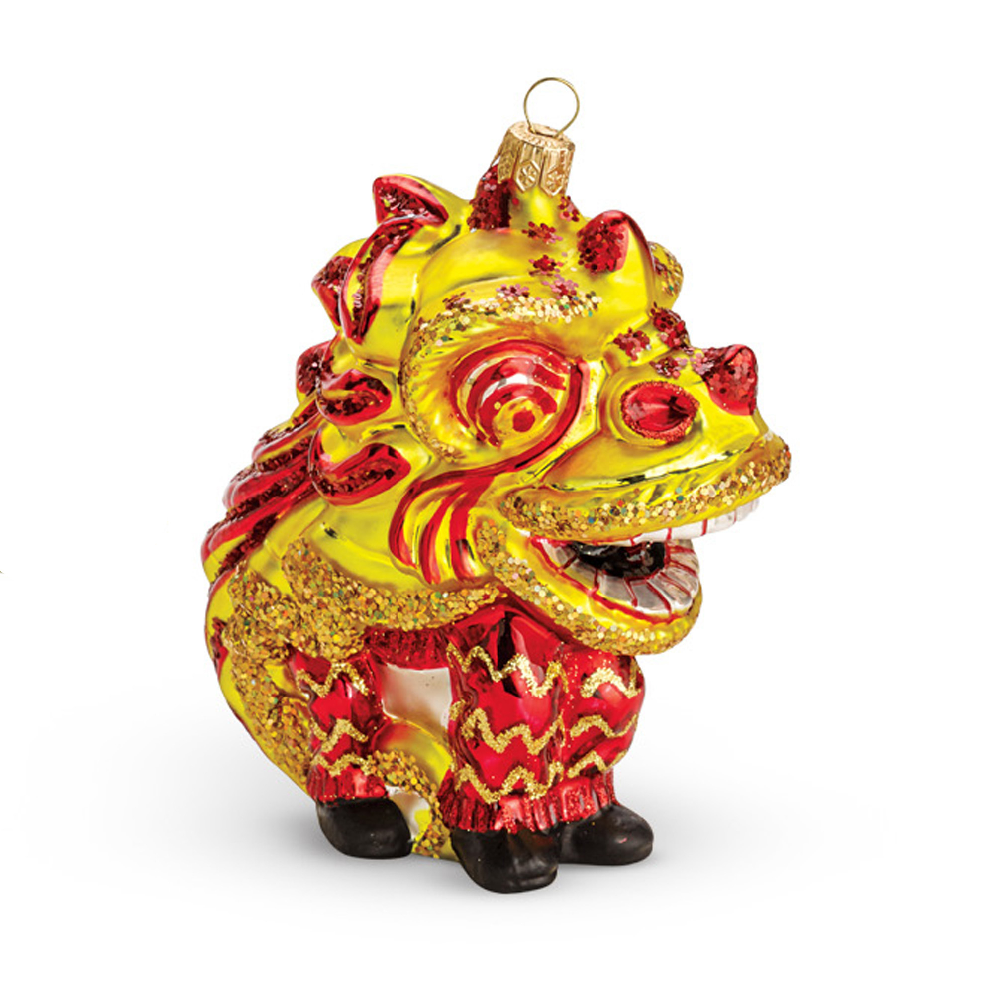 New Year Dragon Glass Christmas Ornament Gump's