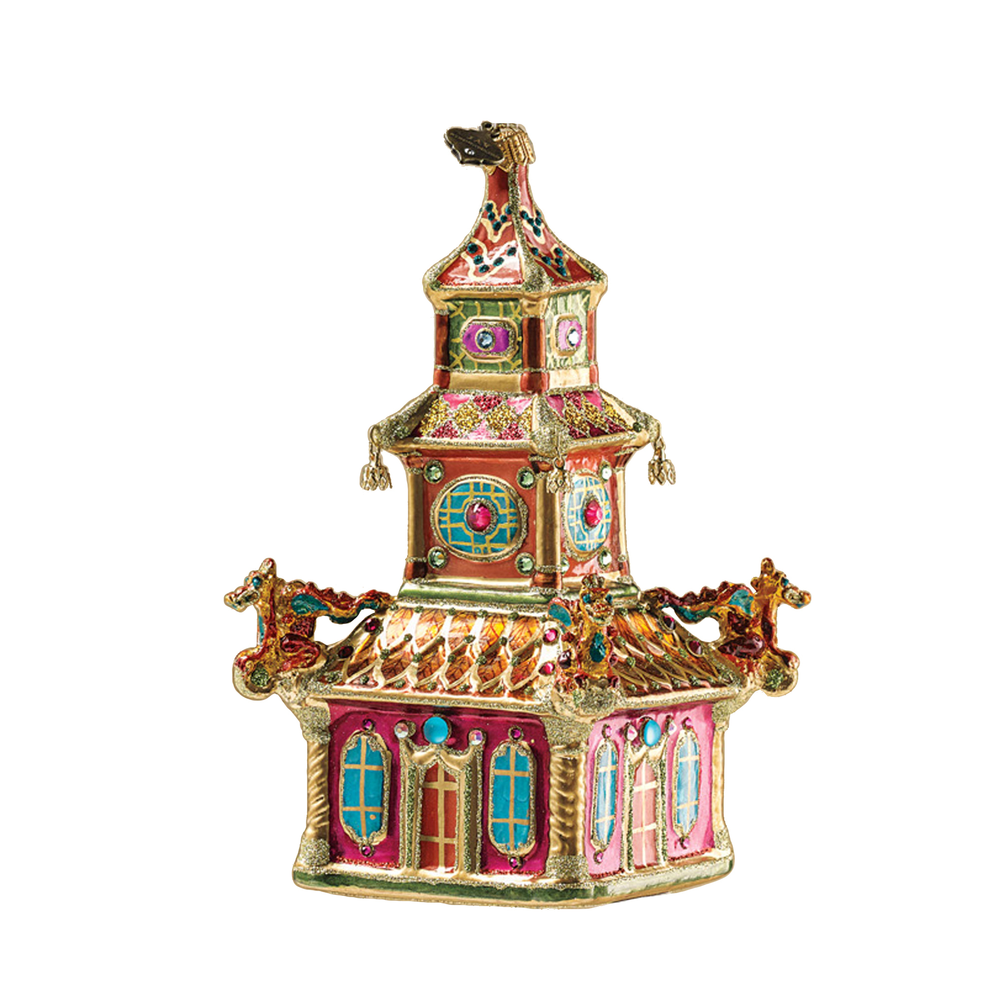 Jay Strongwater Pagoda Christmas Ornament Gump's