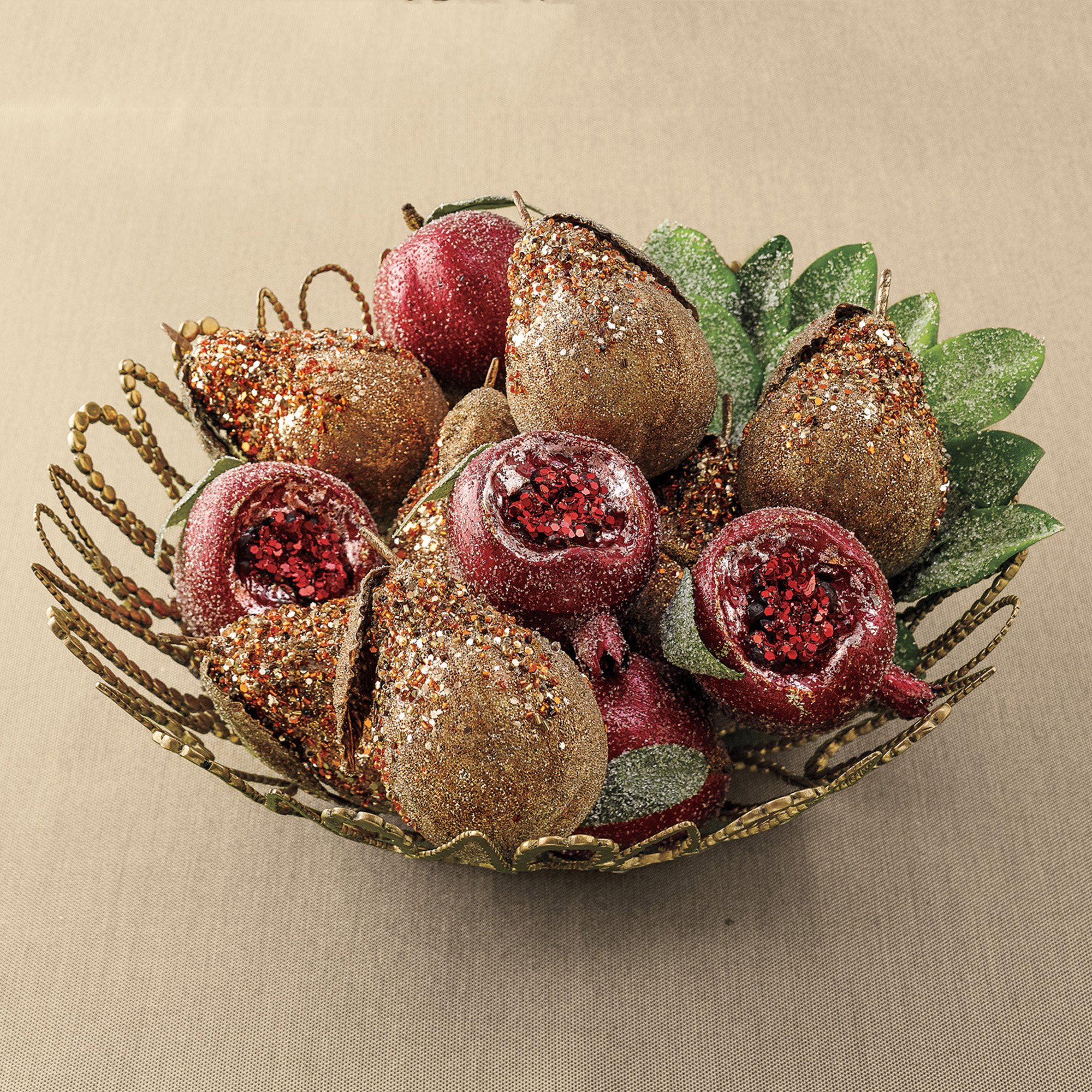 Glitter Fruit Christmas Ornaments Gump's