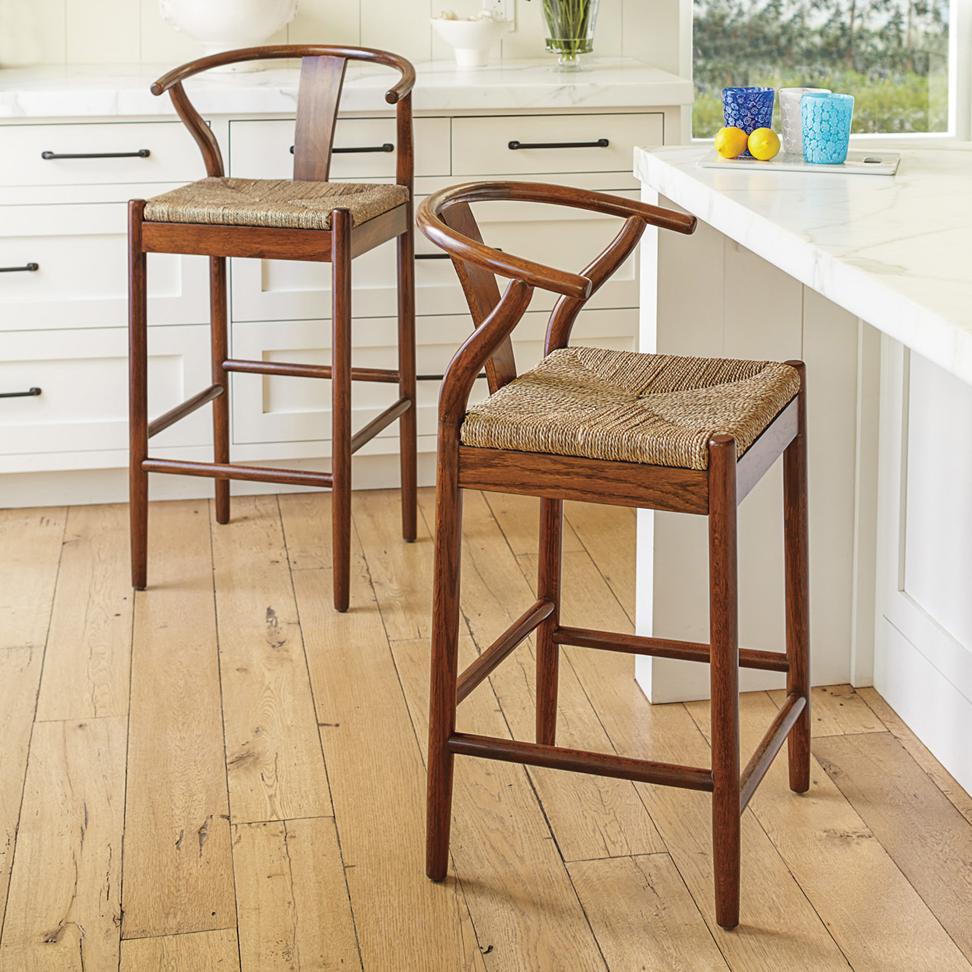 Horseshoe Bar & Counter Stools, Brown Gump's