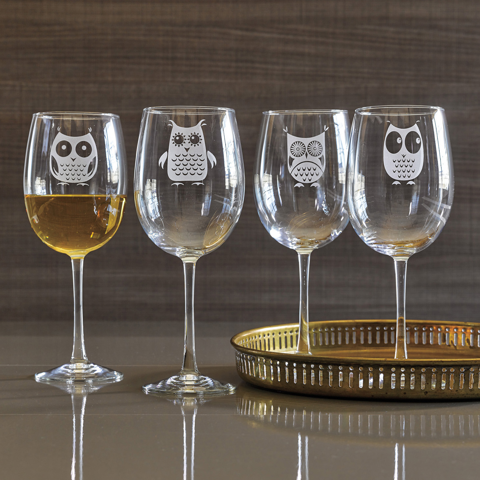 Owl Wine Glasses Gump S