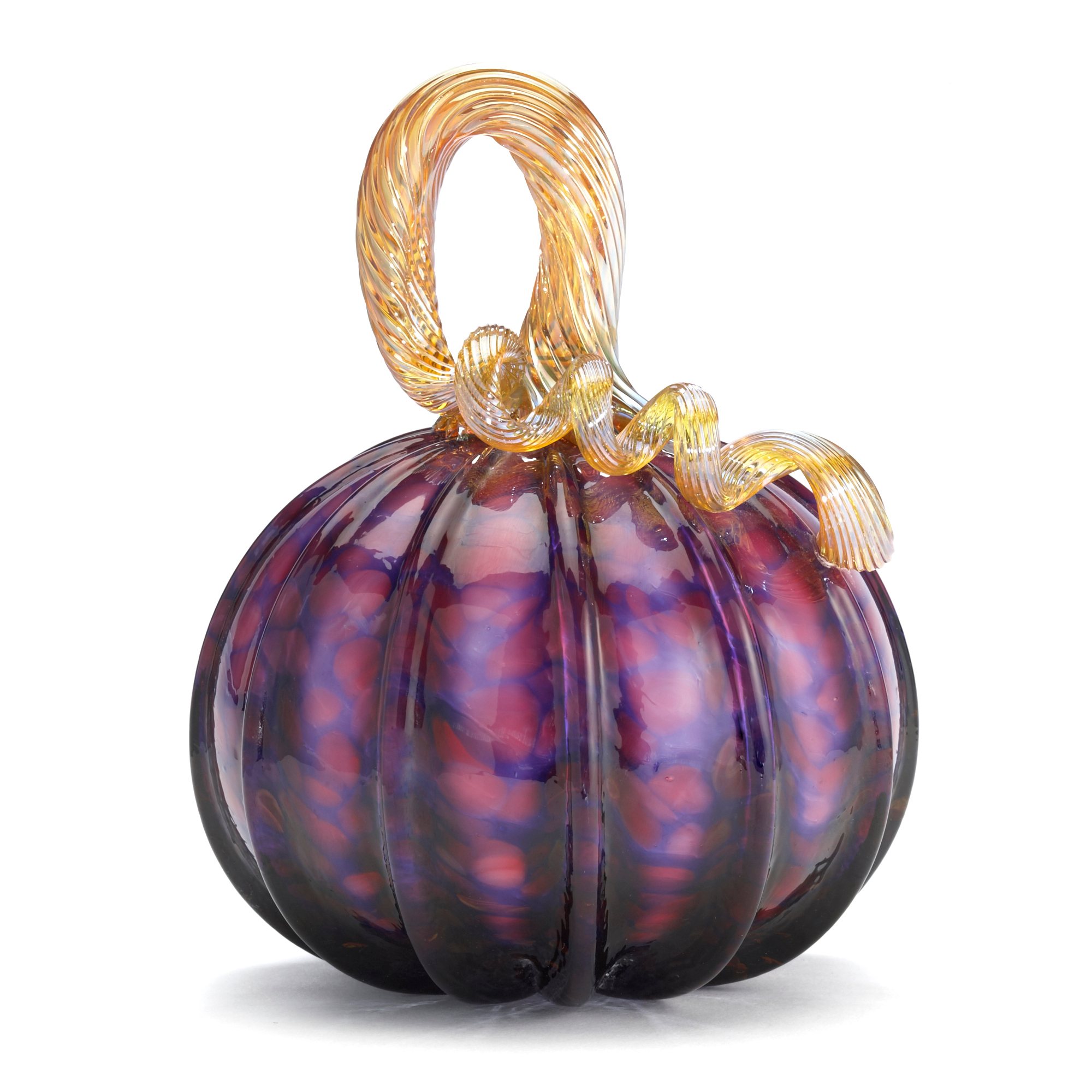 Lustrous Glass Pumpkin, Amethyst | Gump's