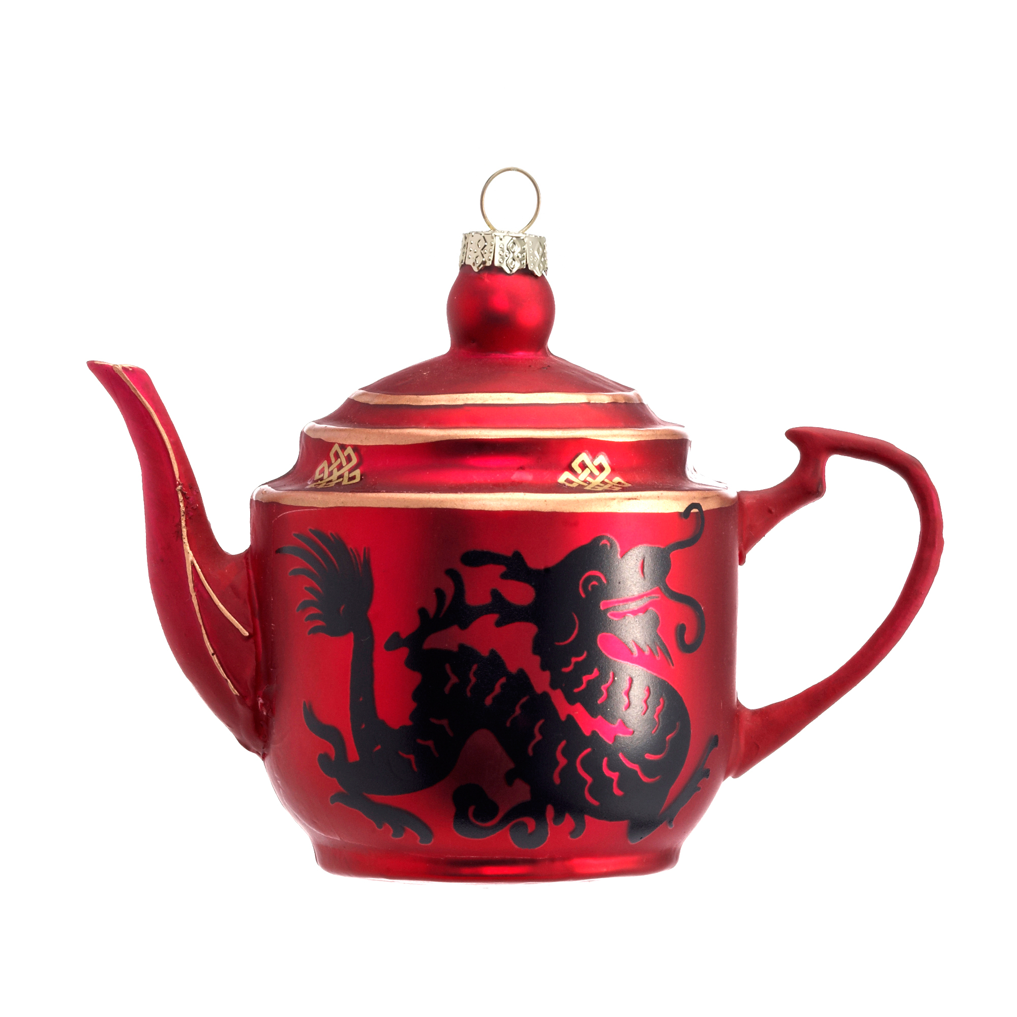 Red Dragon Teapot Christmas Ornament Gump's