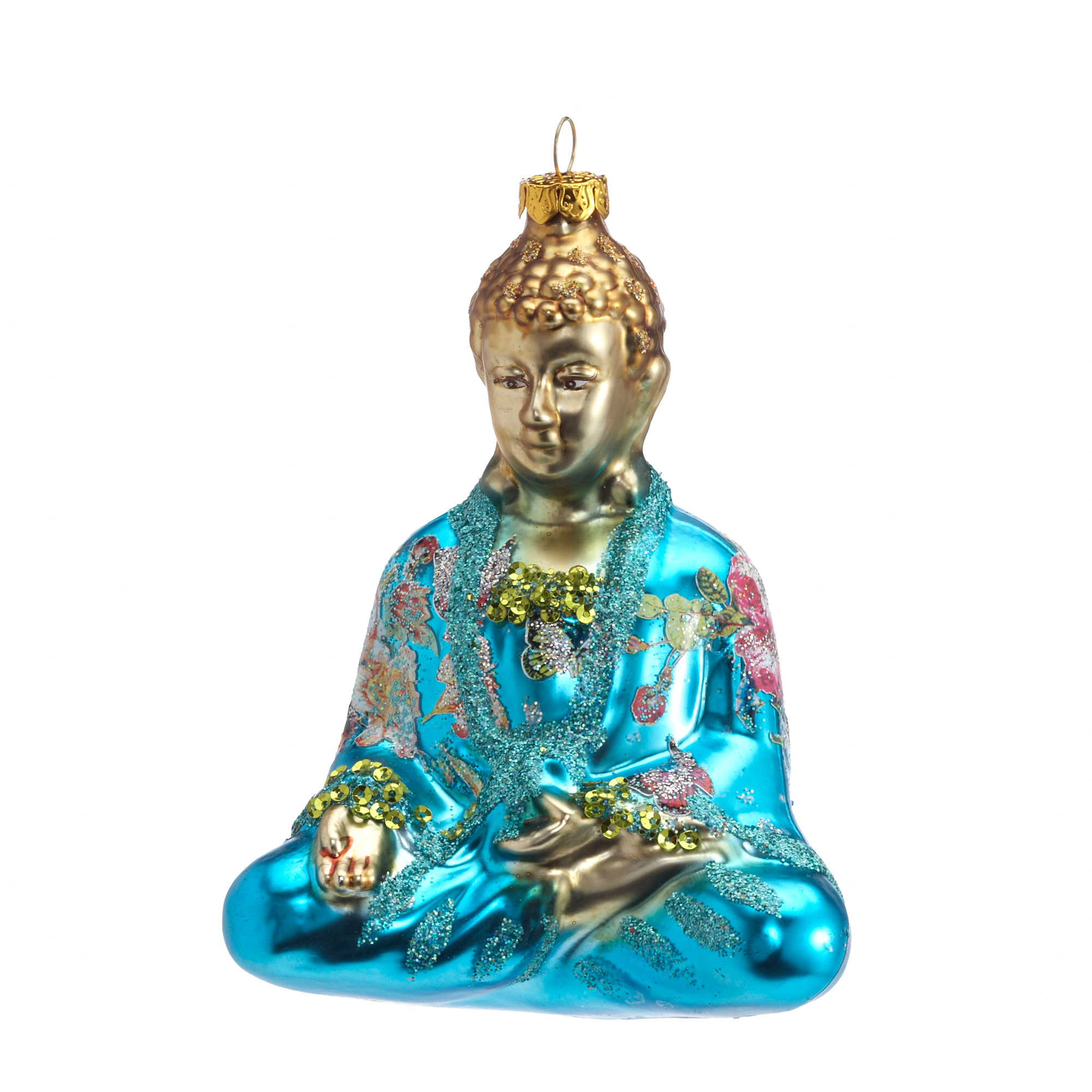 Turquoise Buddha Christmas Ornament Gump's