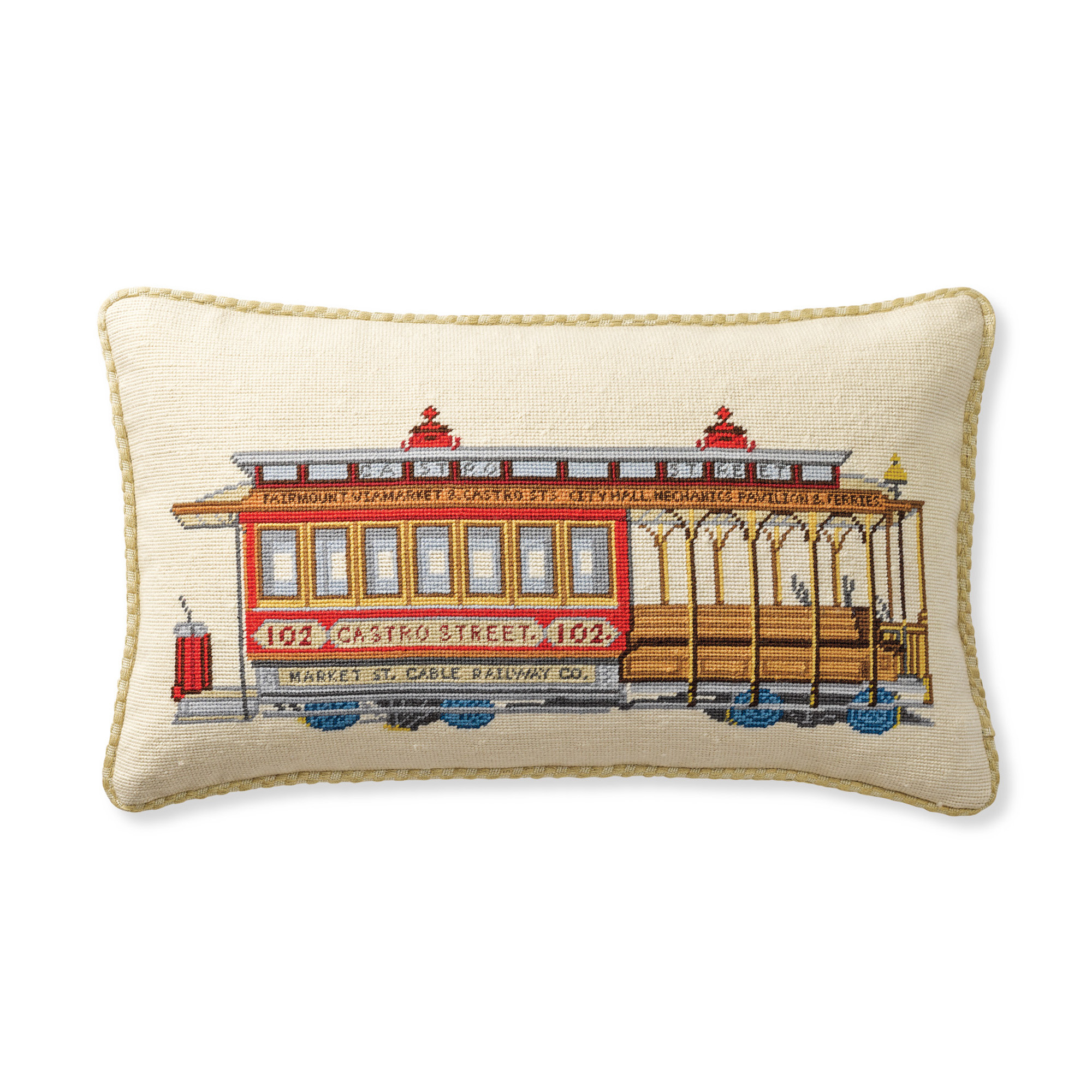 San Francisco Needlepoint Pillow Gump's