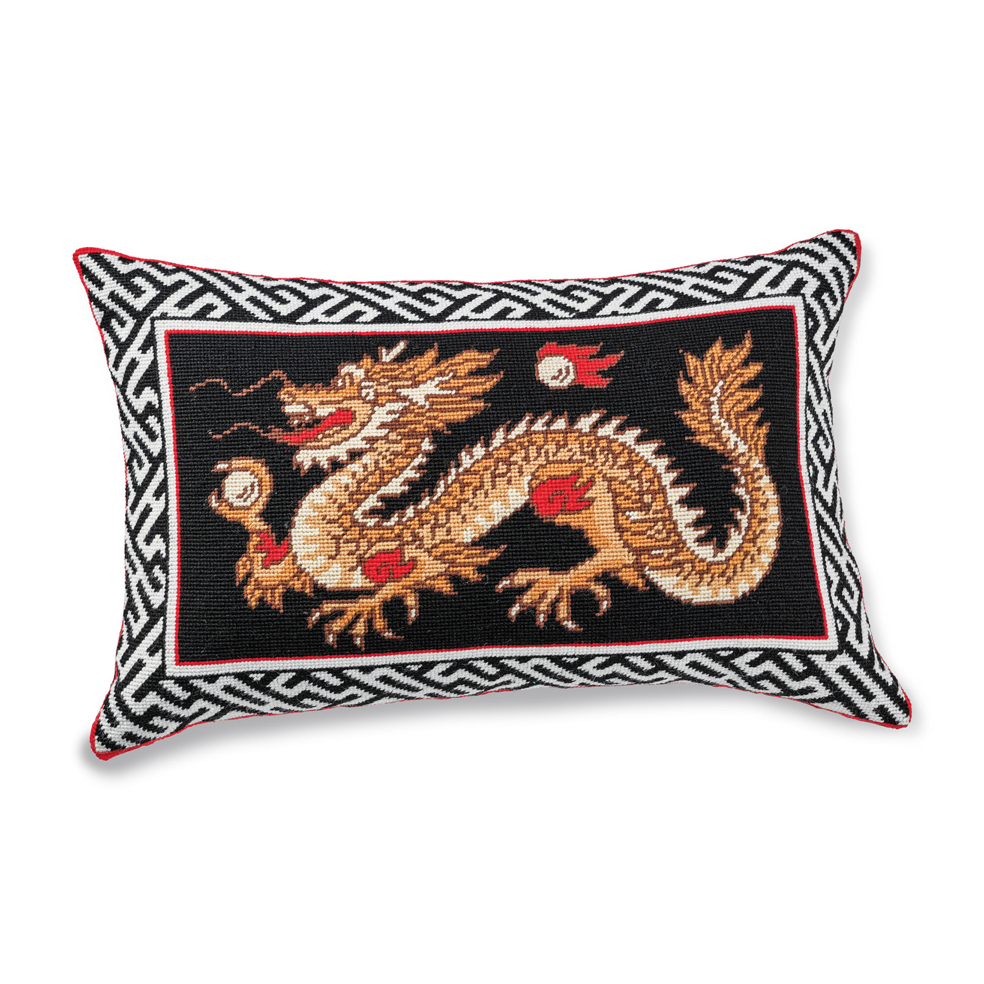Imperial Dragon Needlepoint Pillow Gump's