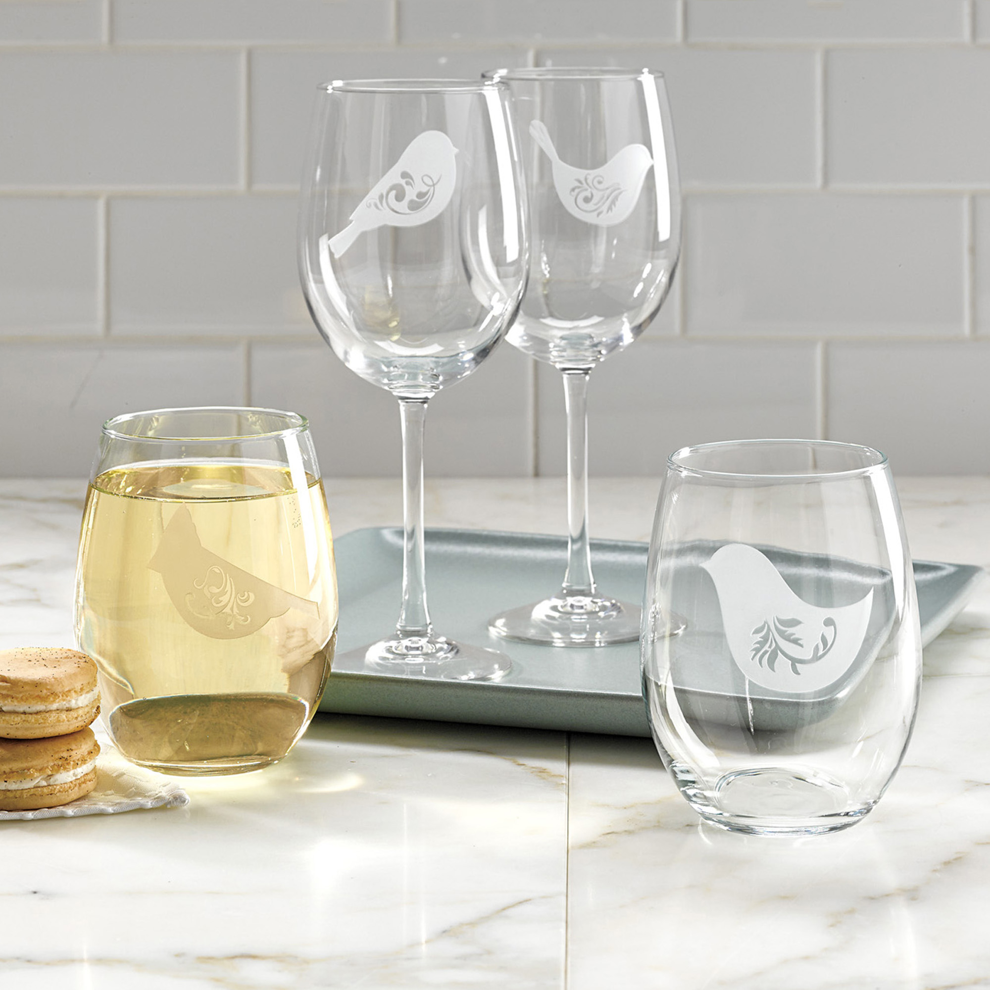 Songbird Wine Glasses Gump's