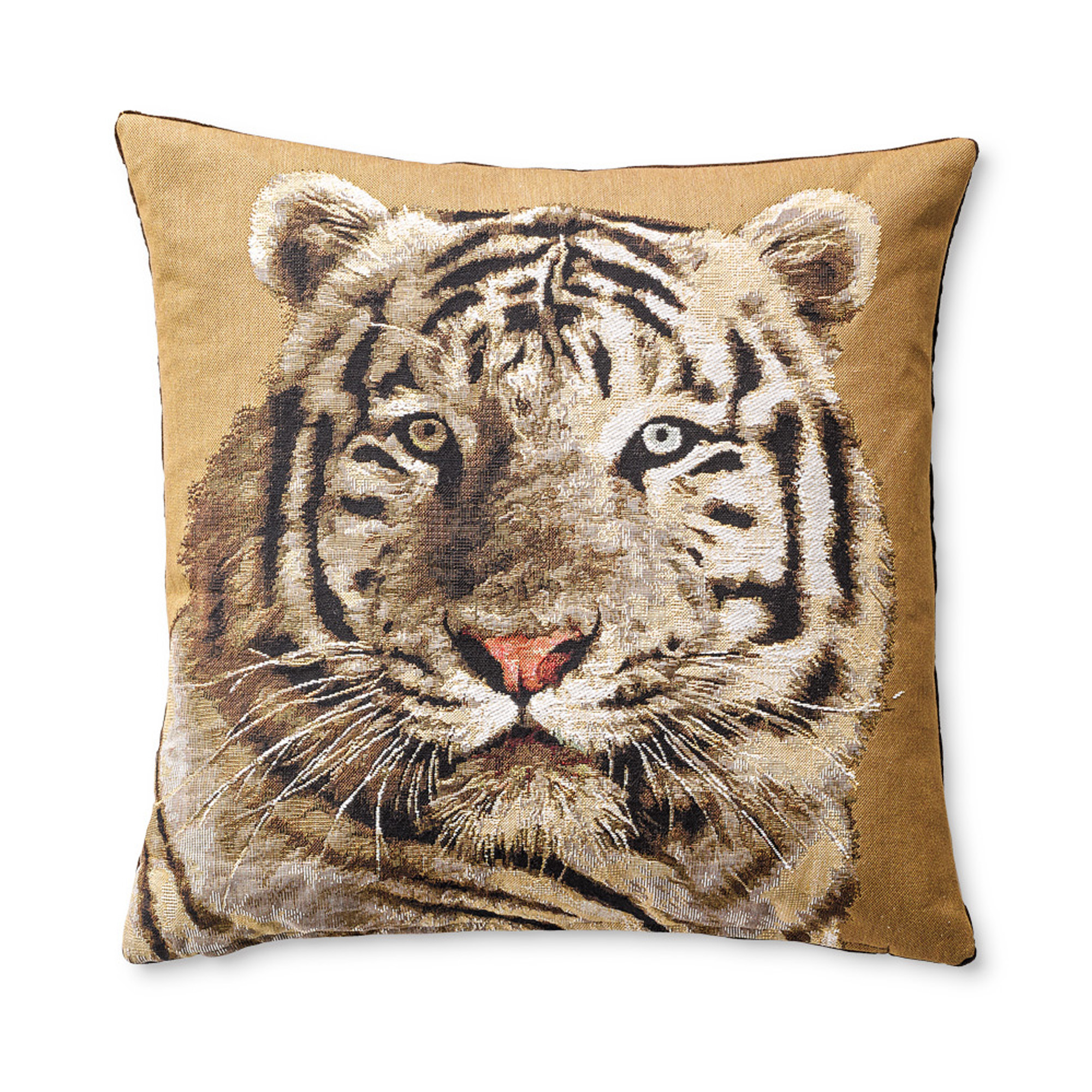 White Tiger Tapestry Pillow Gump's